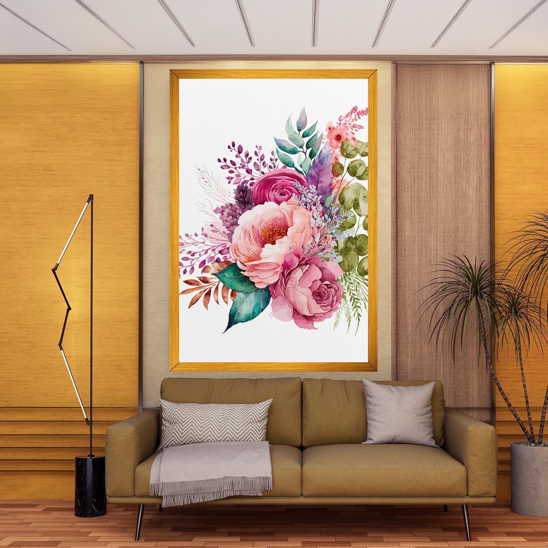 Картина на платно Bouquet Of Pink Roses mockup 9