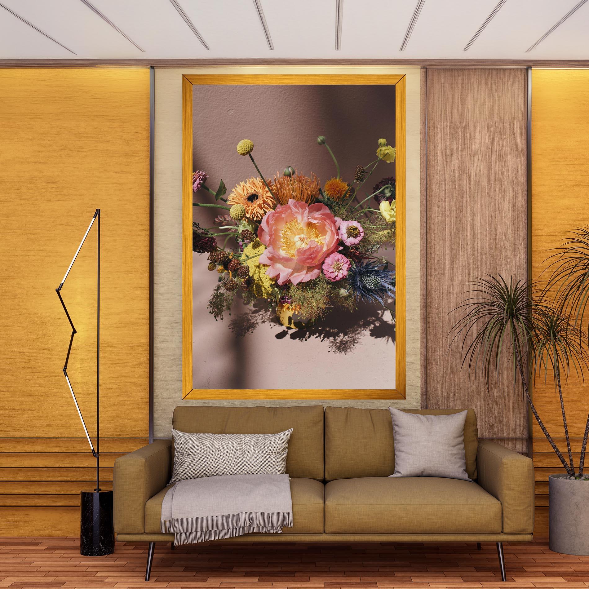 Картина на платно Pastel Orange Bouquet mockup 9