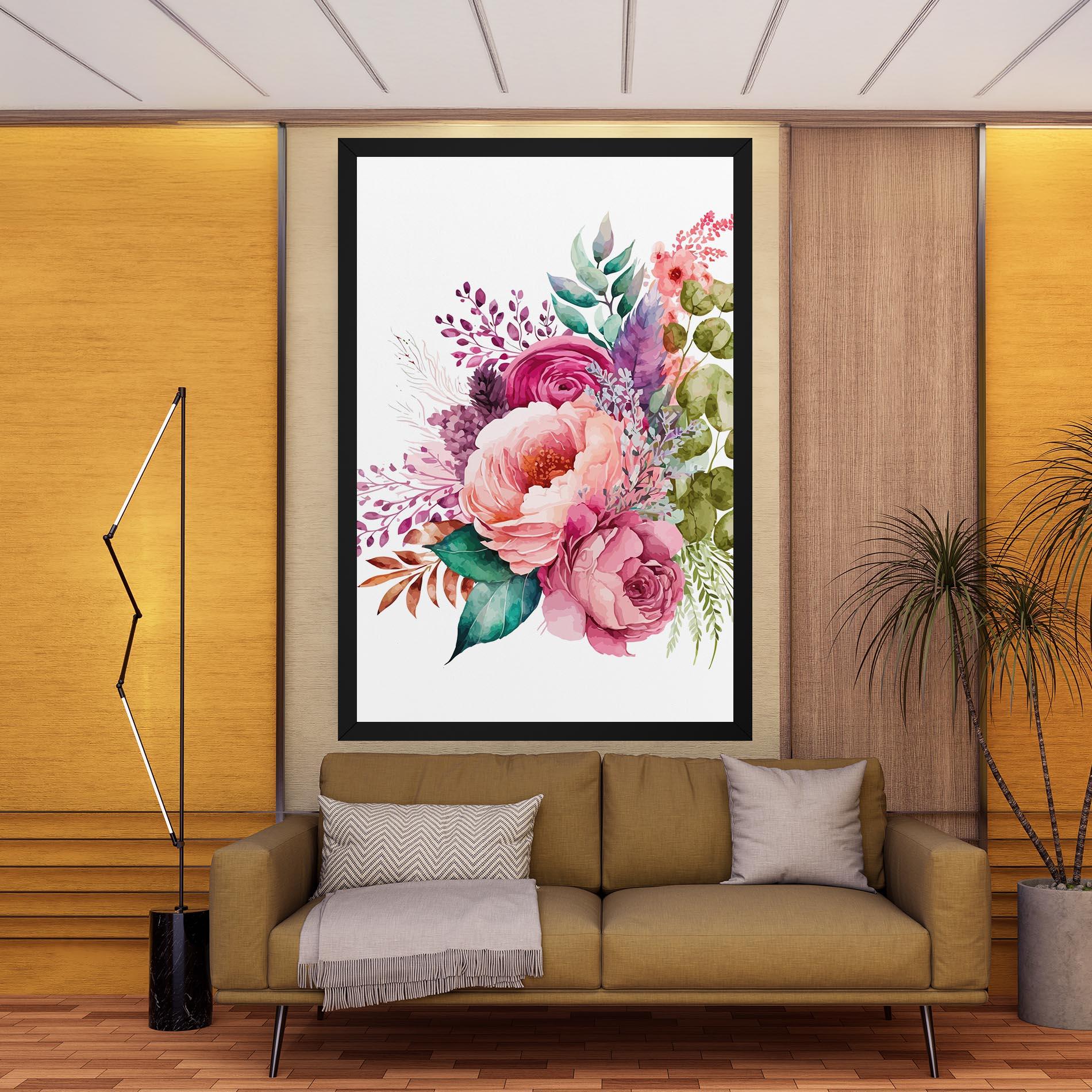 Картина на платно Bouquet Of Pink Roses mockup 9