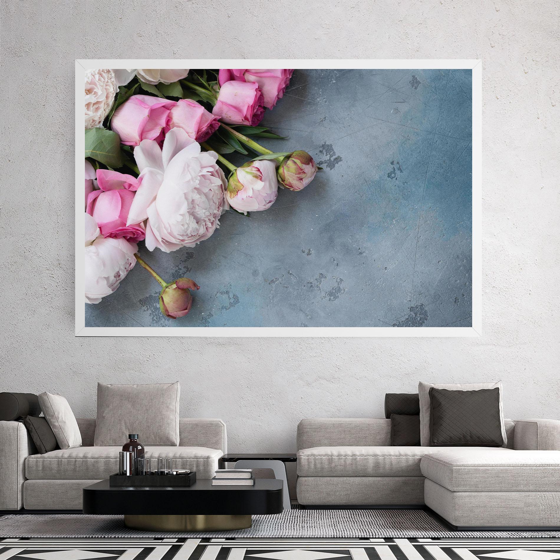 Картина на платно Cute Pink Peonies mockup 2