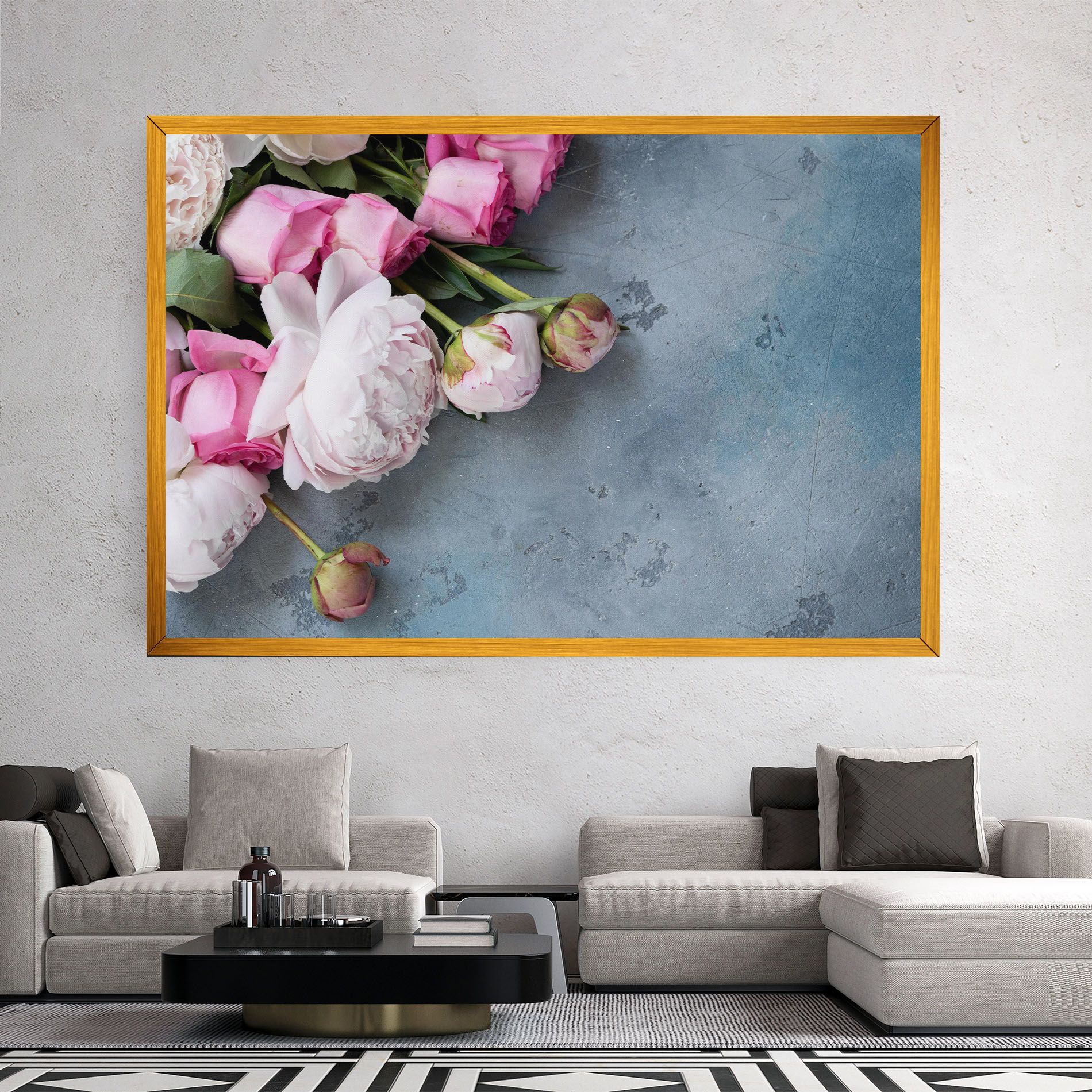 Cute Pink Peonies mockup 2