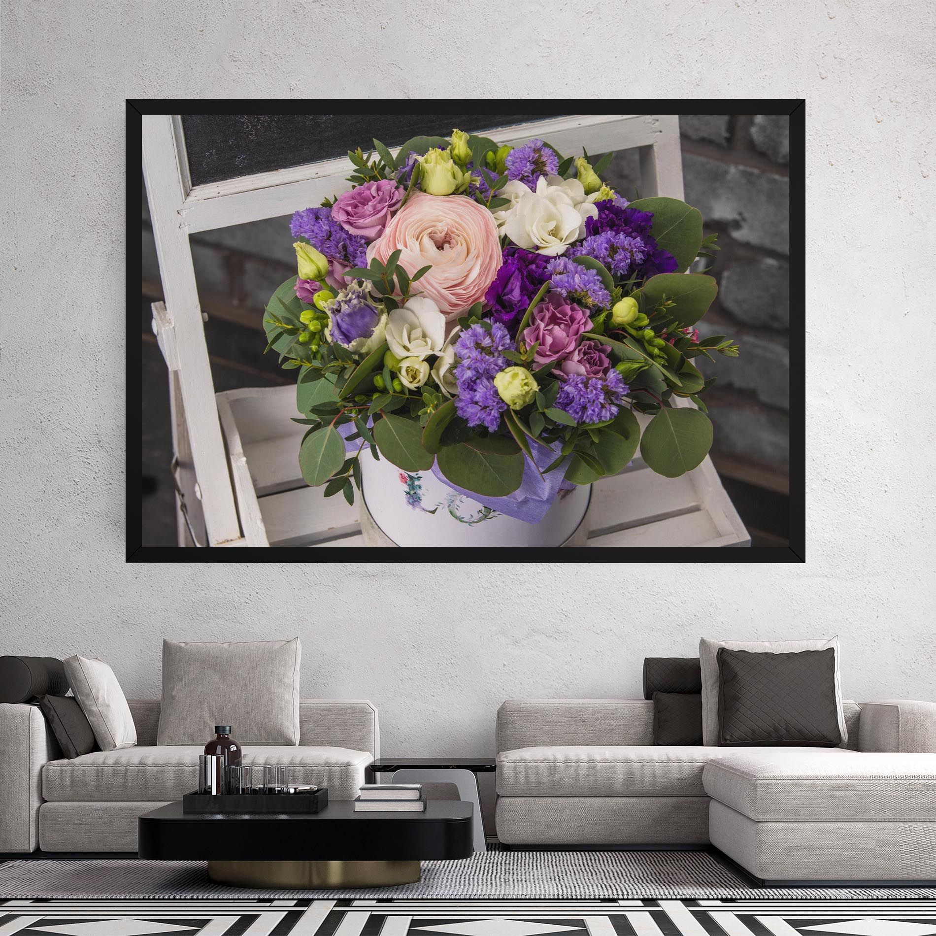 Big Pink Rose Bouquet mockup 2