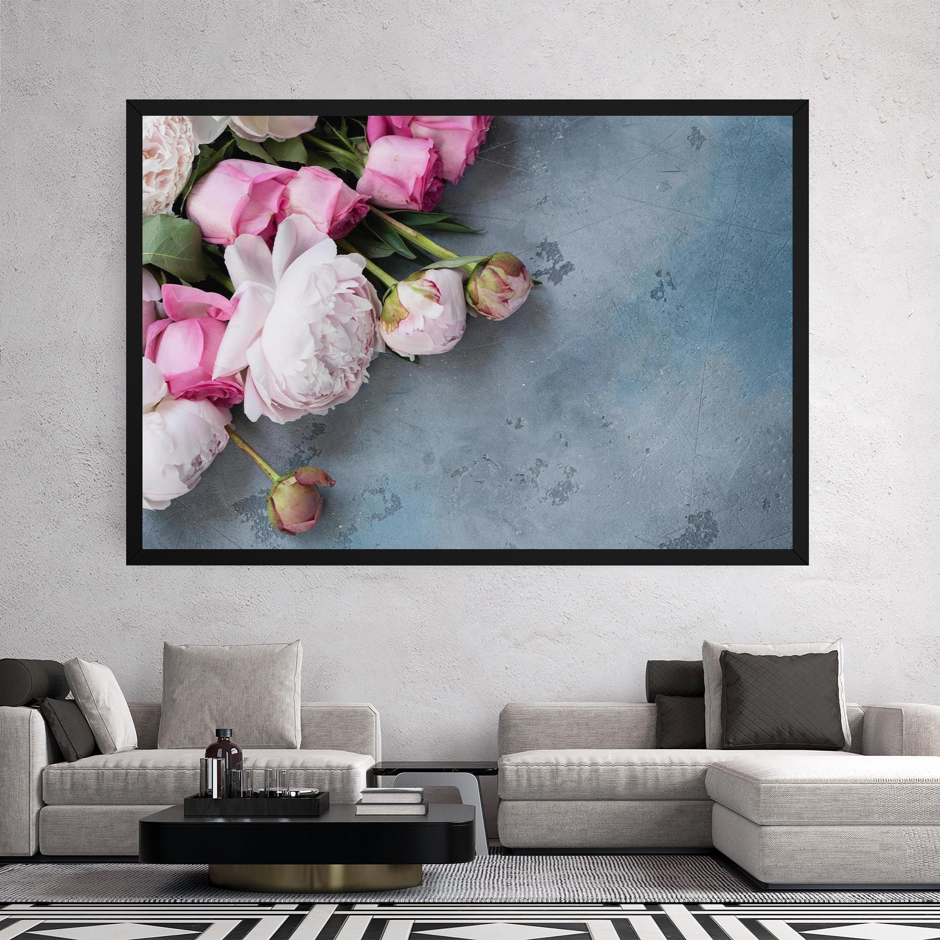 Cute Pink Peonies mockup 2