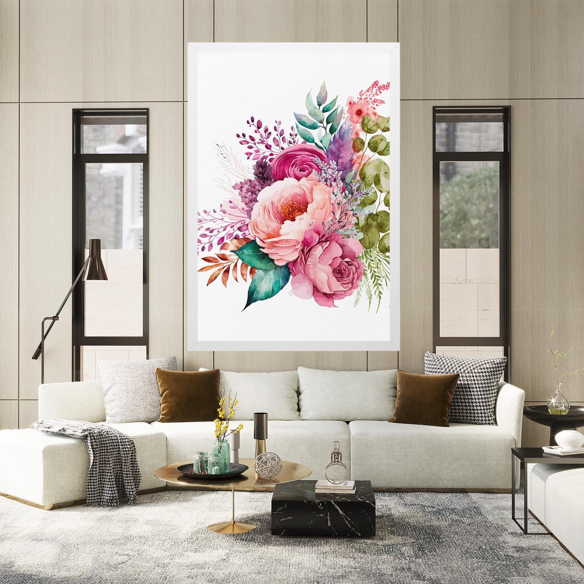 Картина на платно Bouquet Of Pink Roses mockup 2