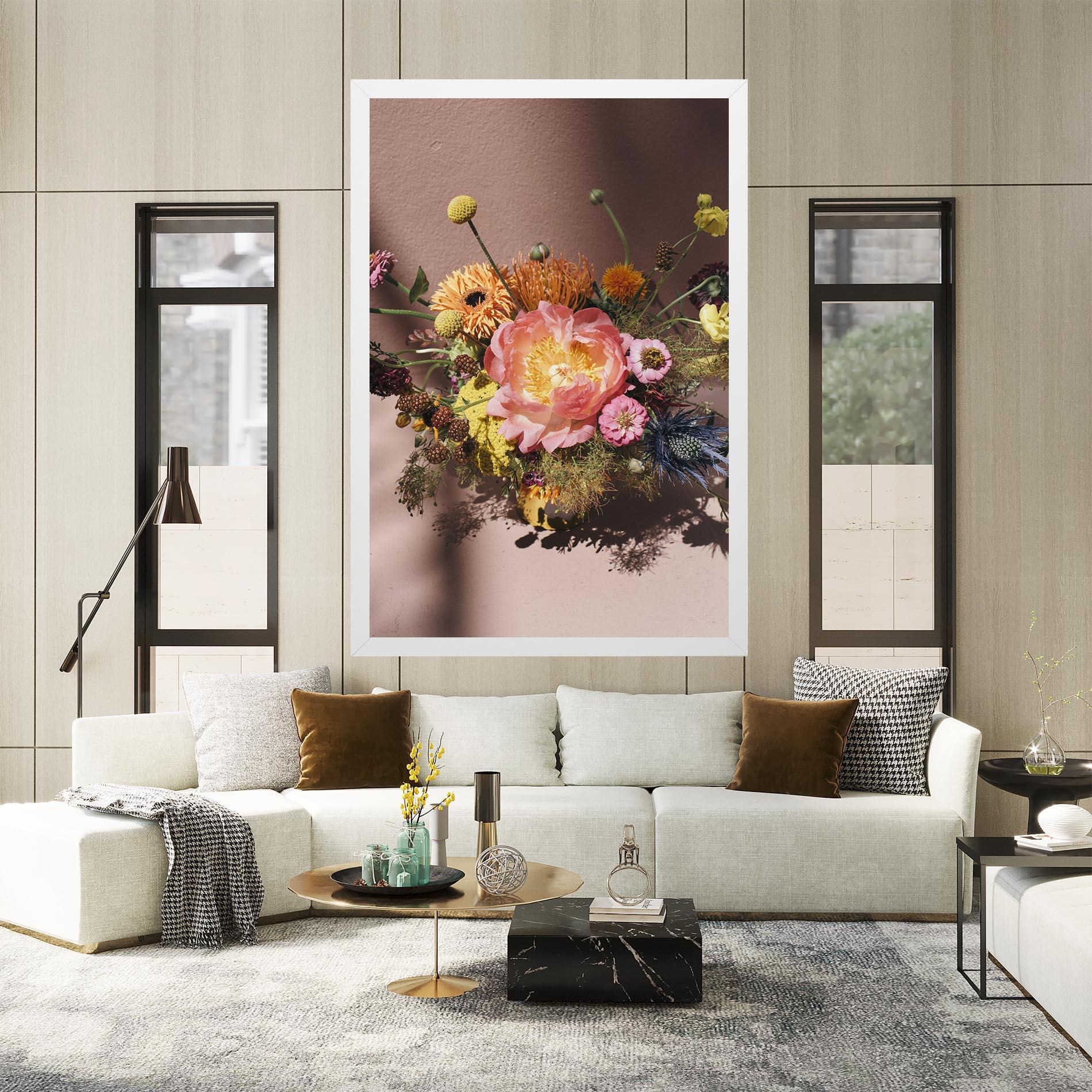 Картина на платно Pastel Orange Bouquet mockup 2