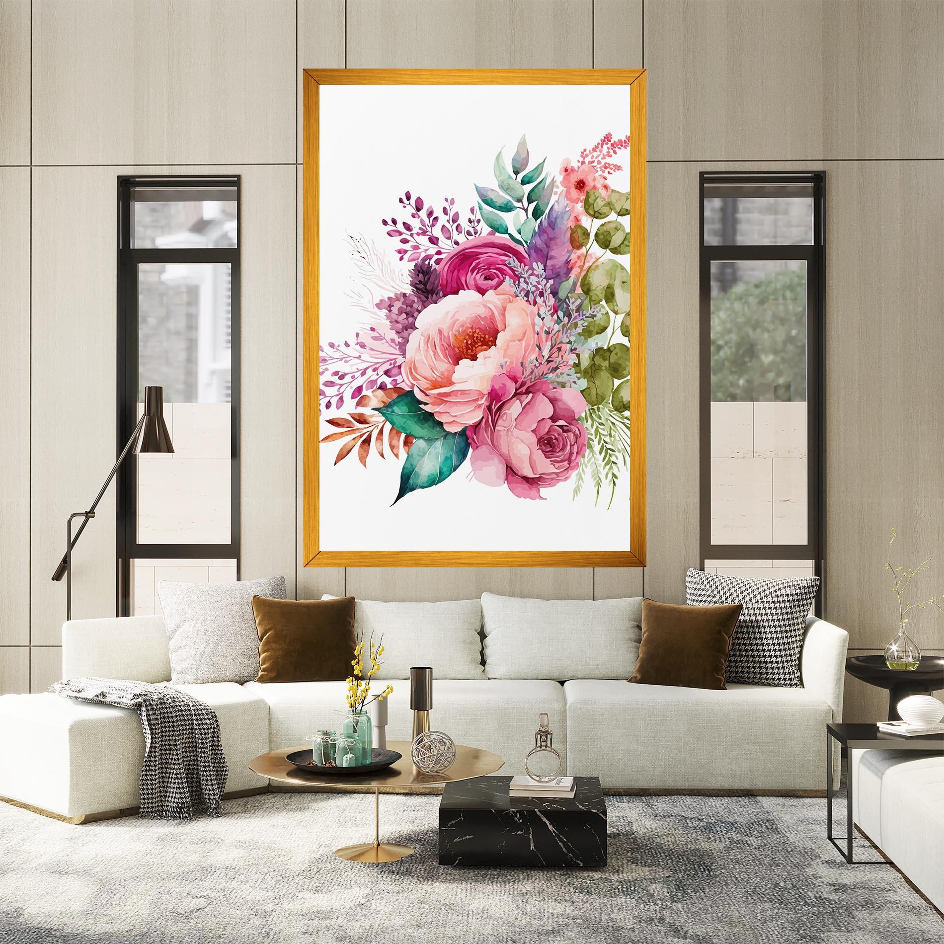 Картина на платно Bouquet Of Pink Roses mockup 2
