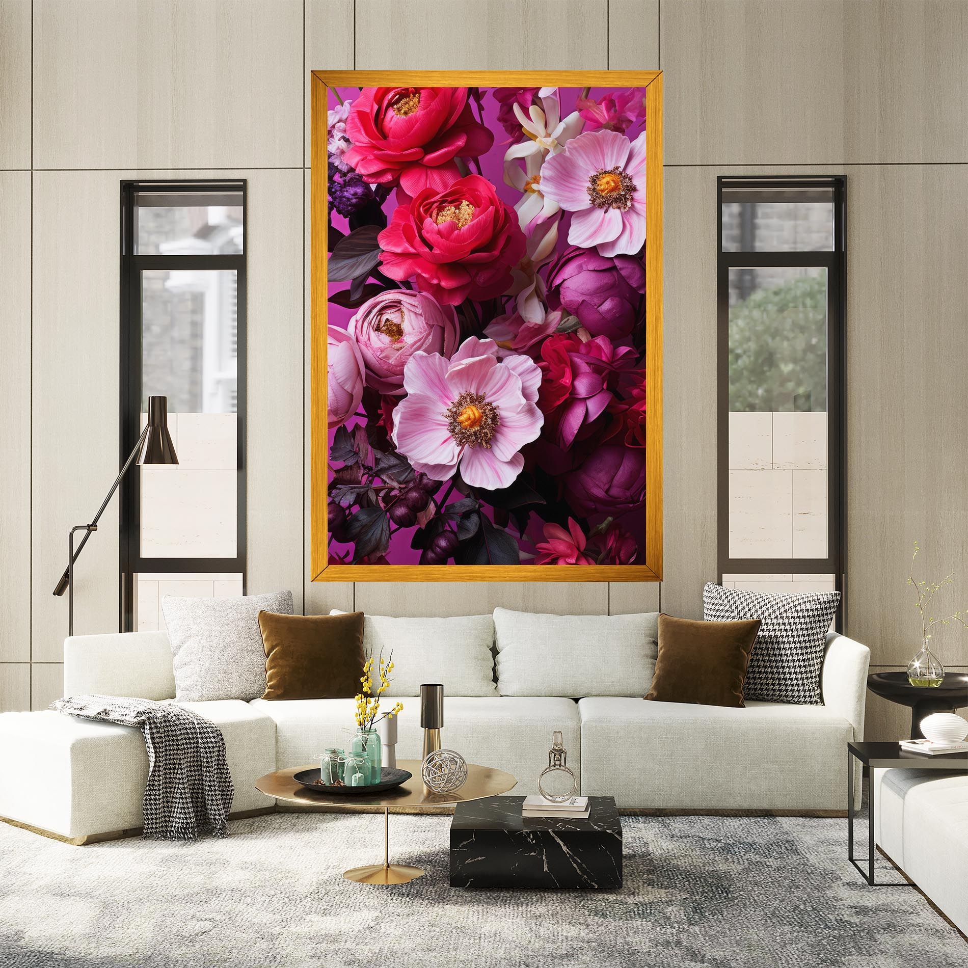 Pink Red Bouquet mockup 2