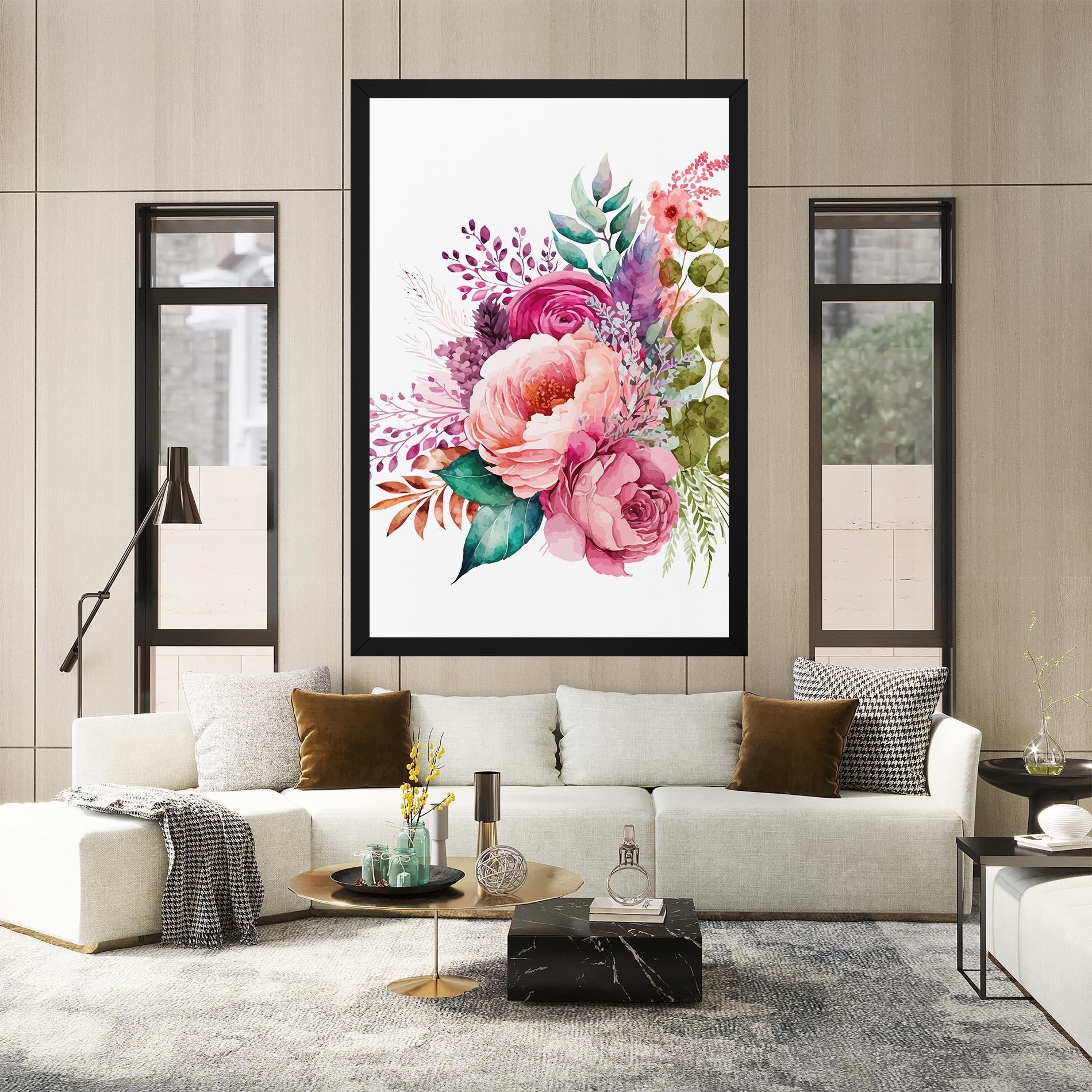 Картина на платно Bouquet Of Pink Roses mockup 2