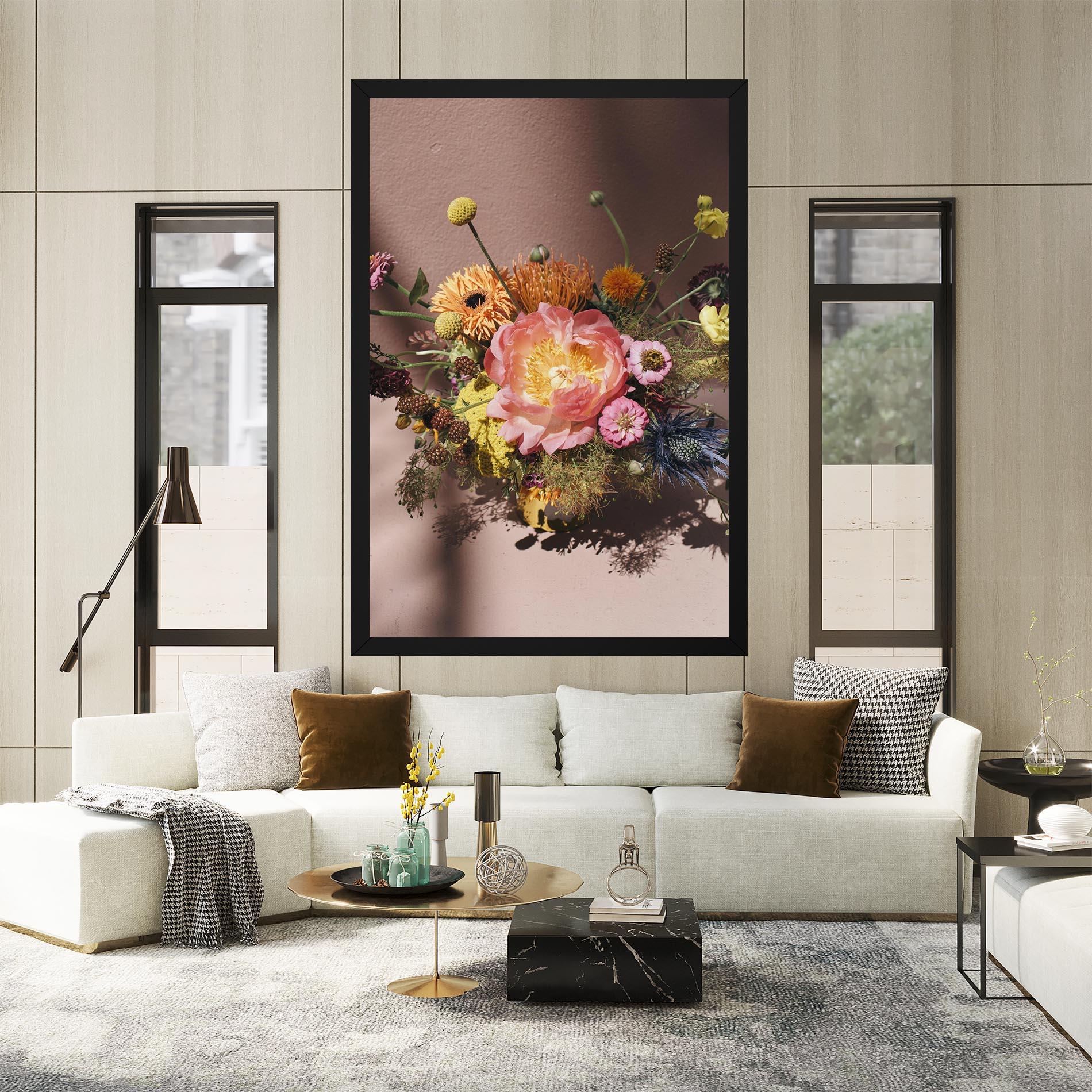 Картина на платно Pastel Orange Bouquet mockup 2