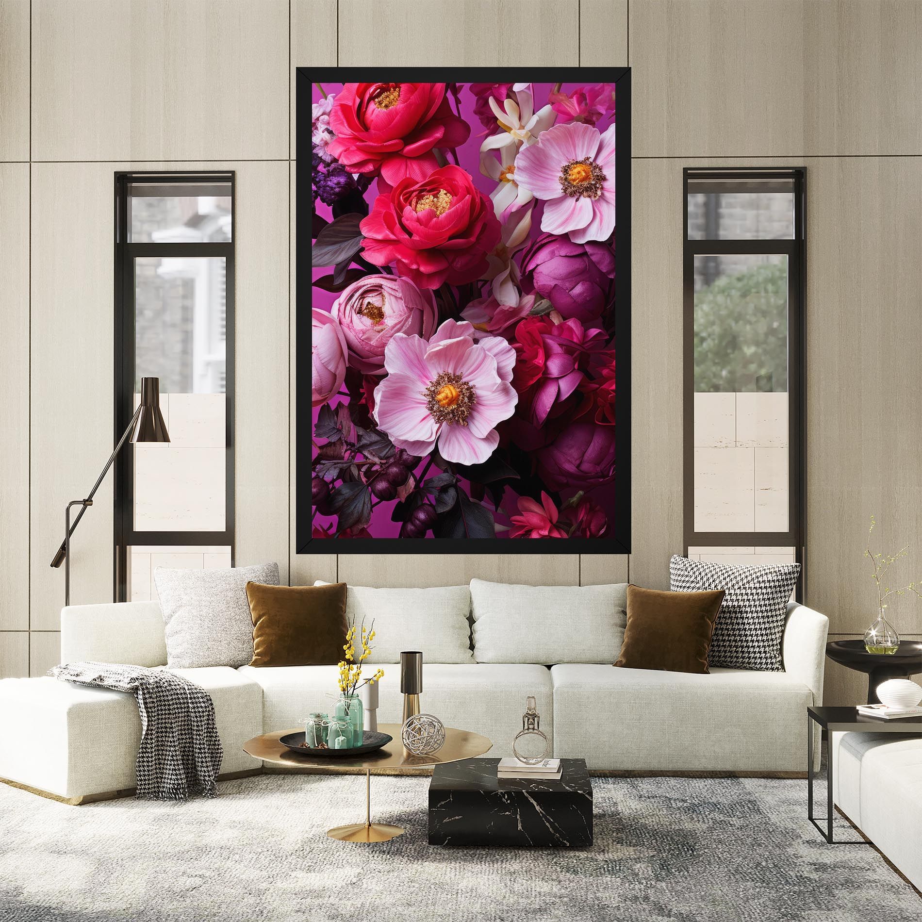 Pink Red Bouquet mockup 2