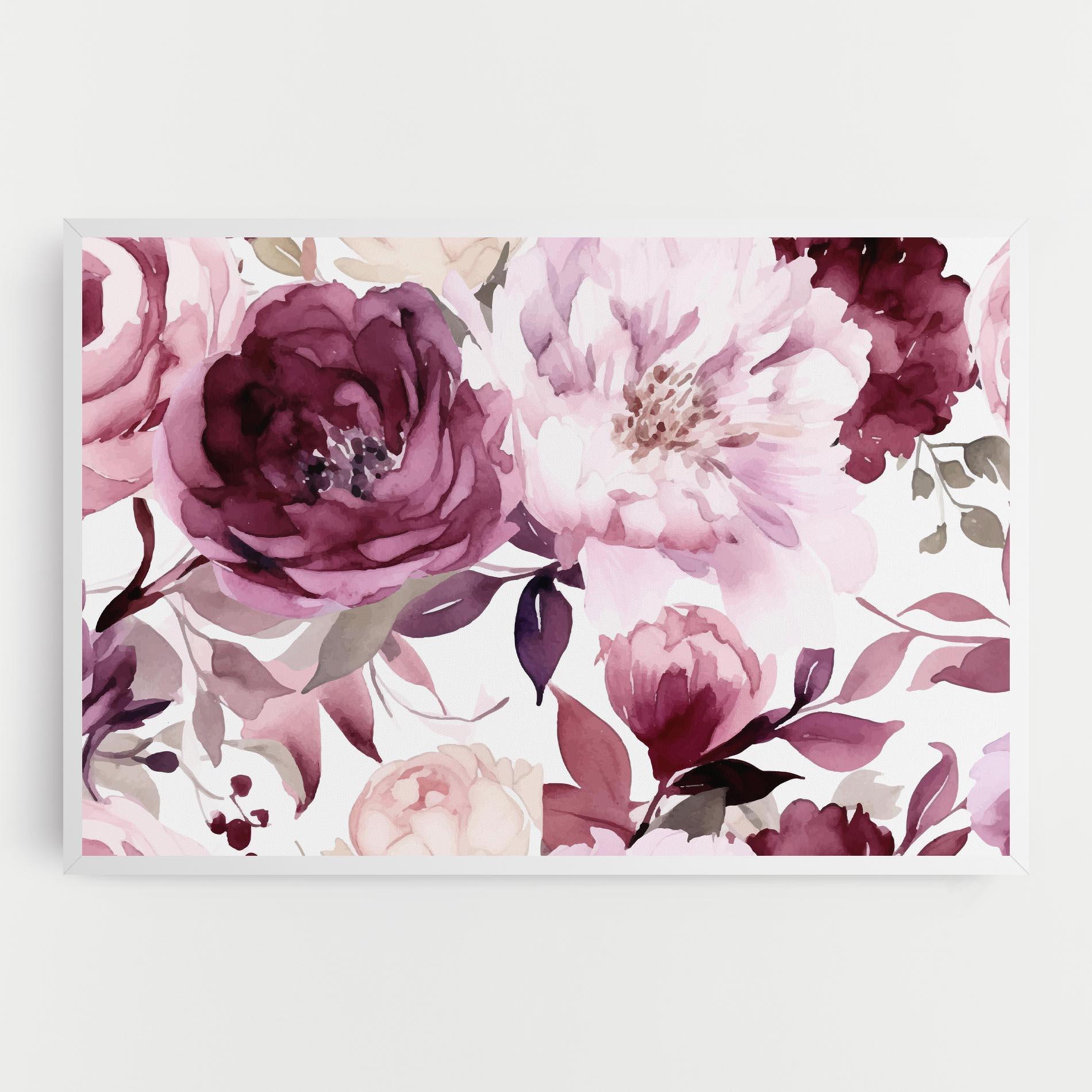 Картина на платно Peony Pink Purple mockup 0