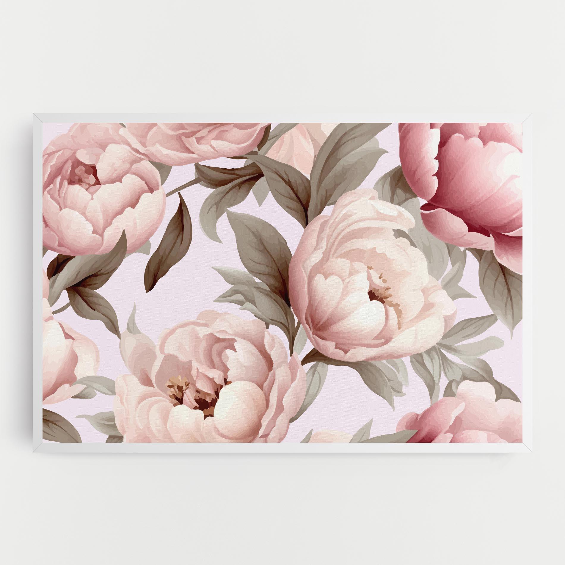 Картина на платно Pink Peony Buds mockup 0