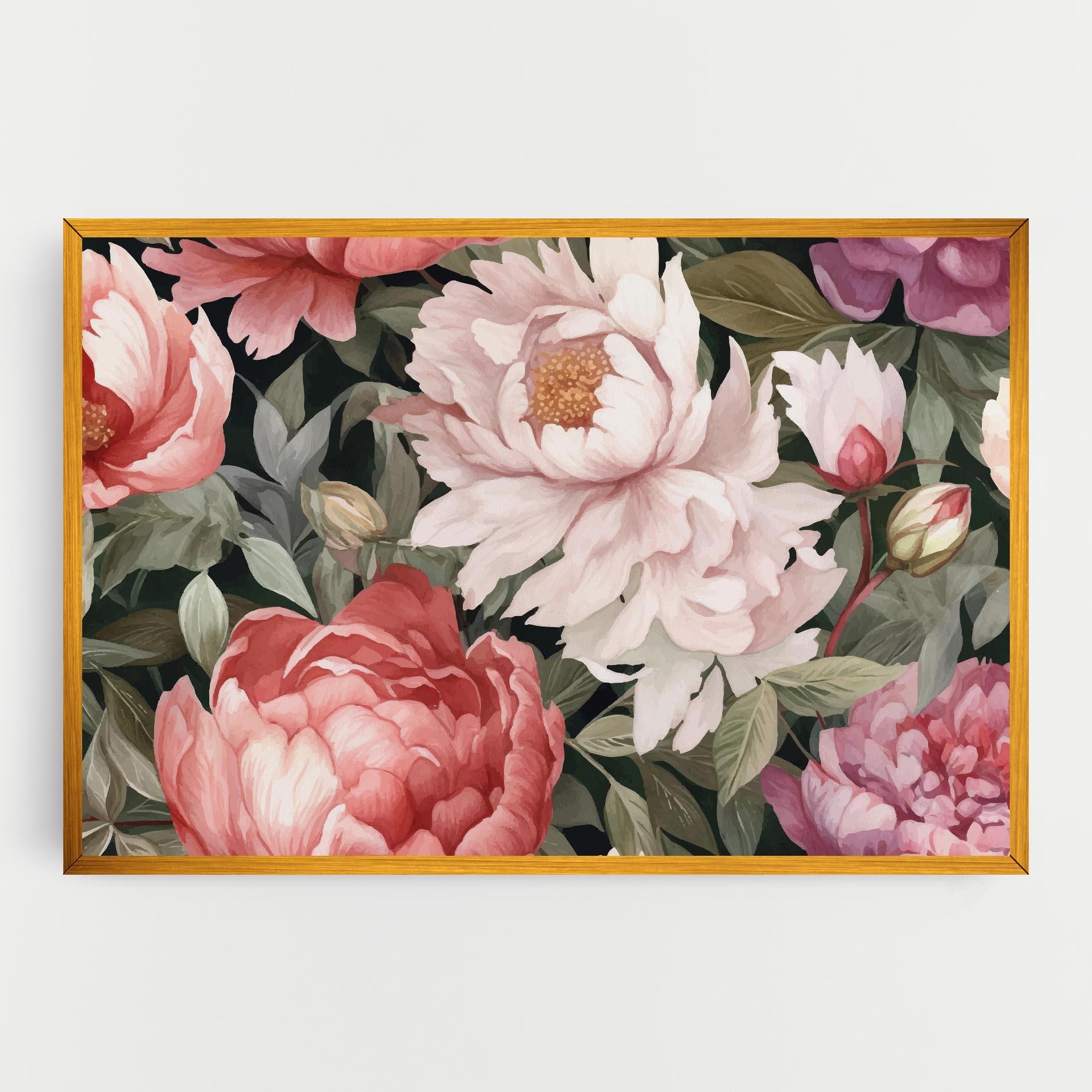 Картина на платно Light Peony Art mockup 0