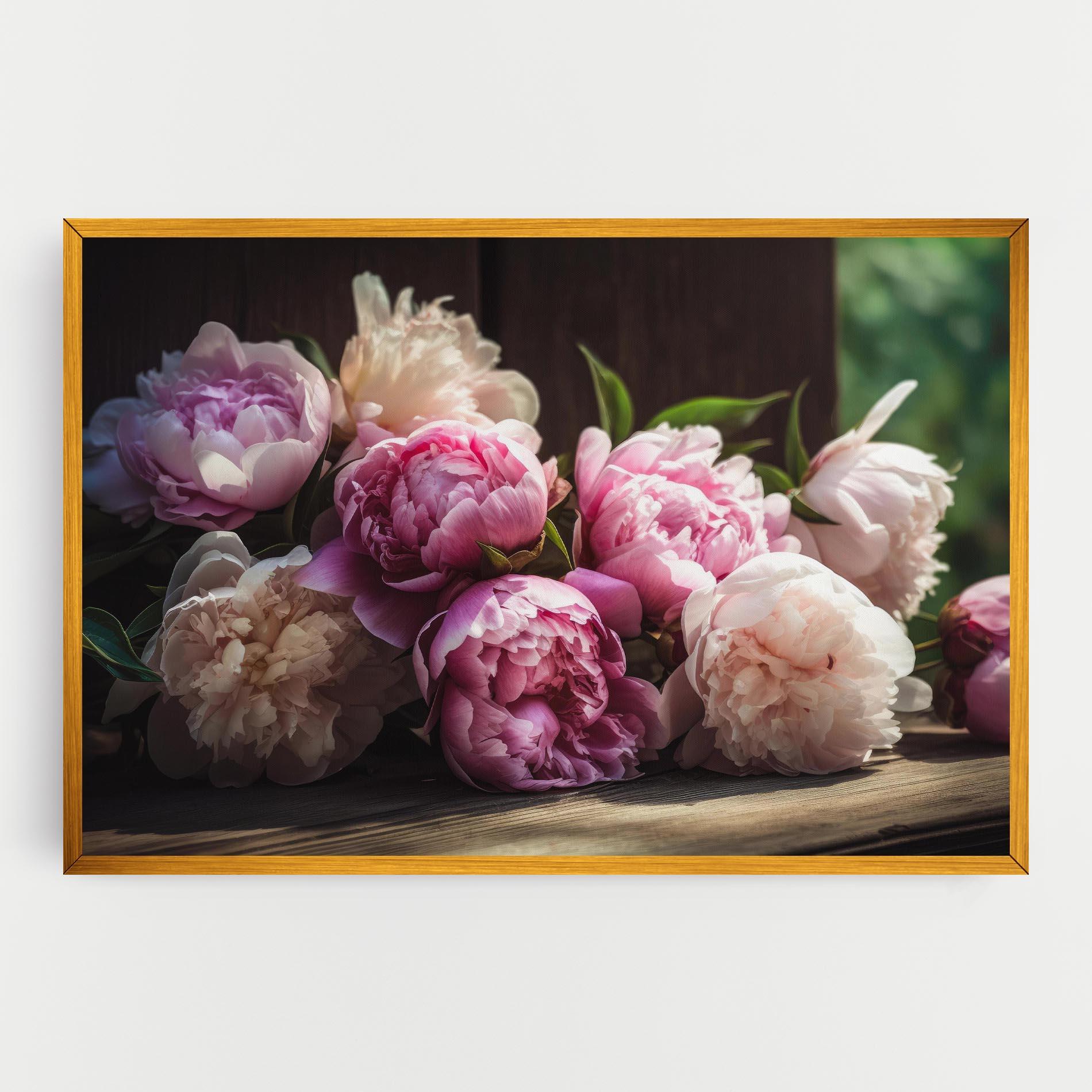 Картина на платно Peonies On The Table mockup 0