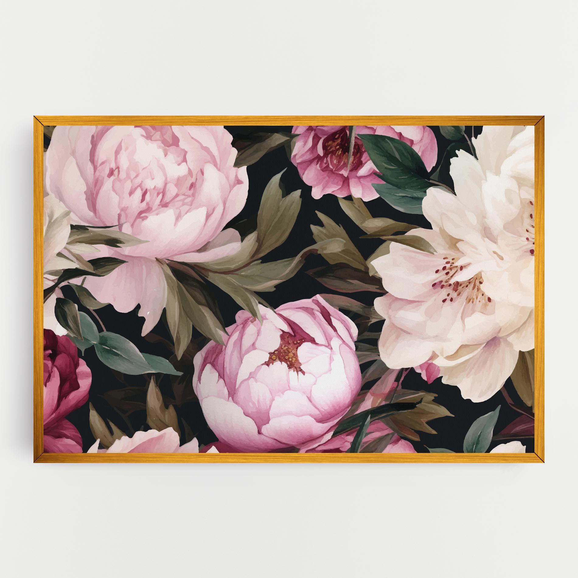 Картина на платно Peony Paint mockup 0