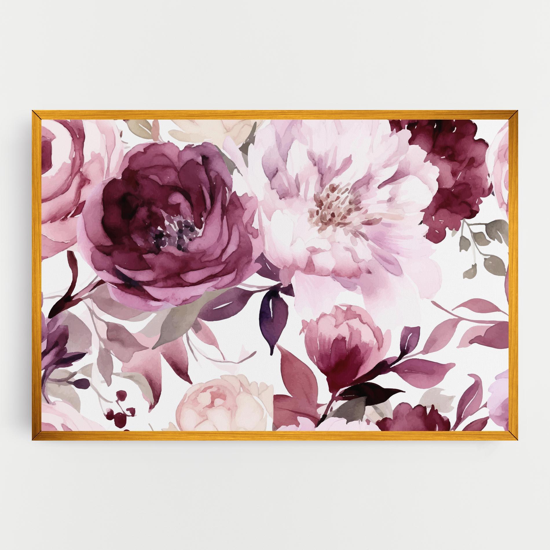 Картина на платно Peony Pink Purple mockup 0