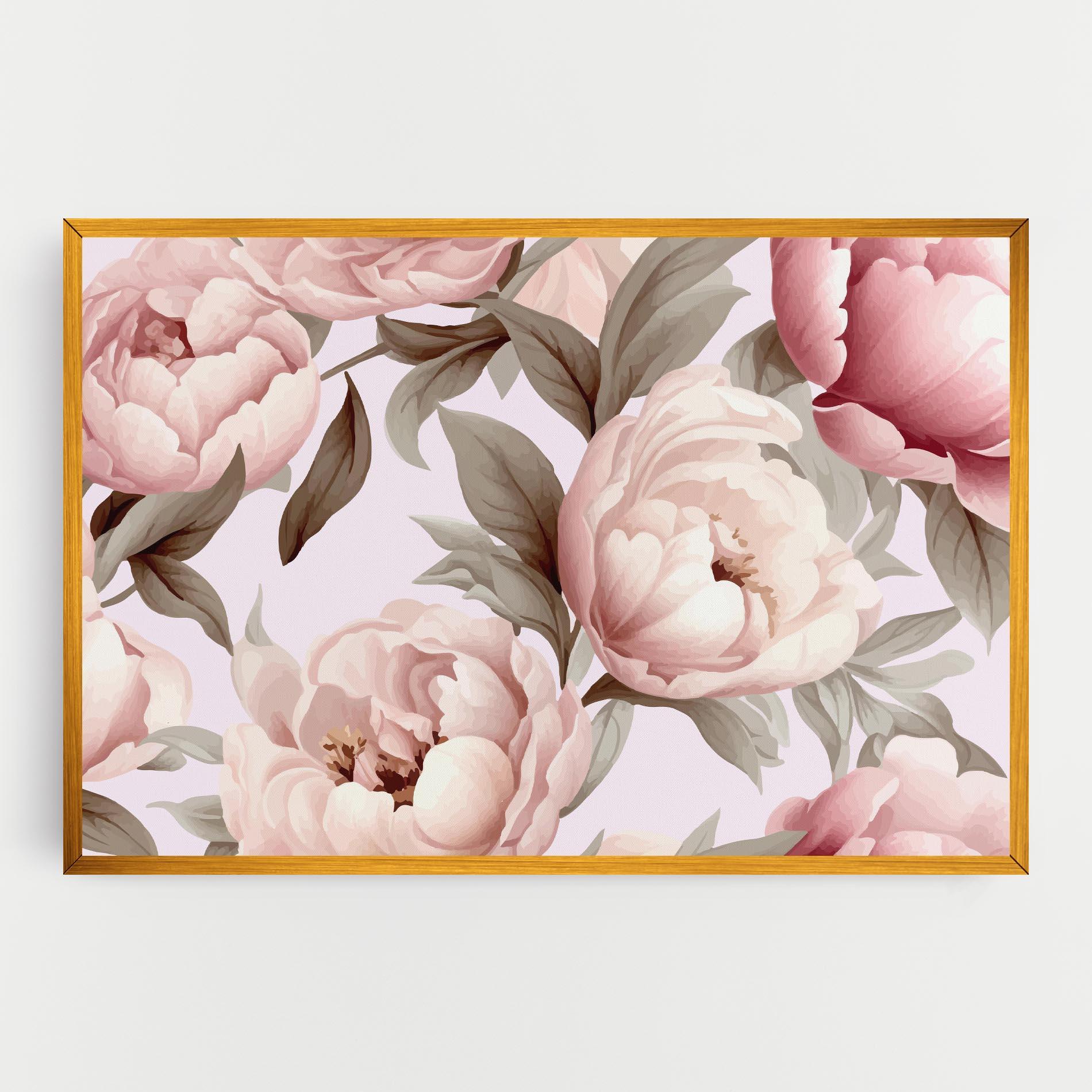 Картина на платно Pink Peony Buds mockup 0