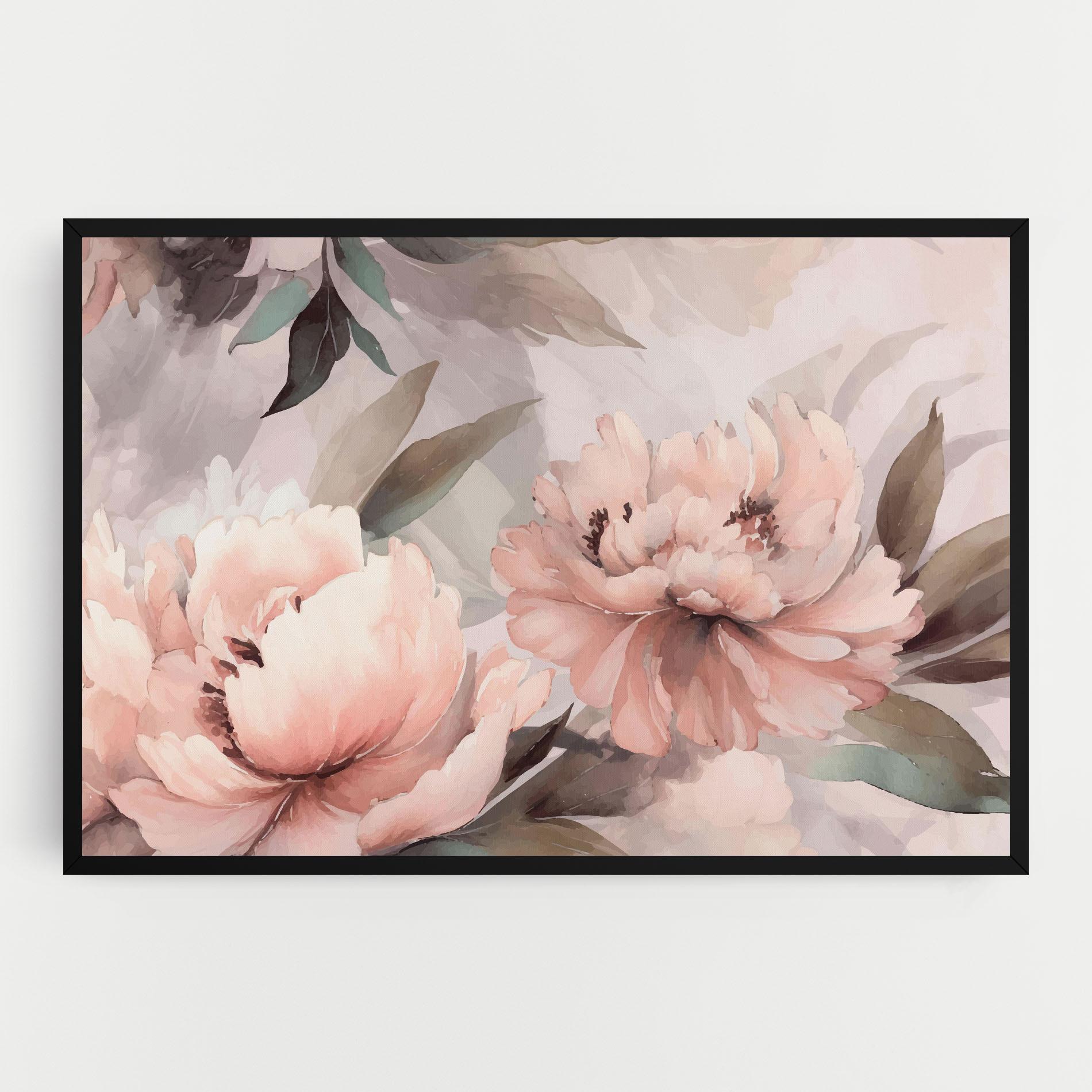Картина на платно Dreamy Peony Art mockup 0