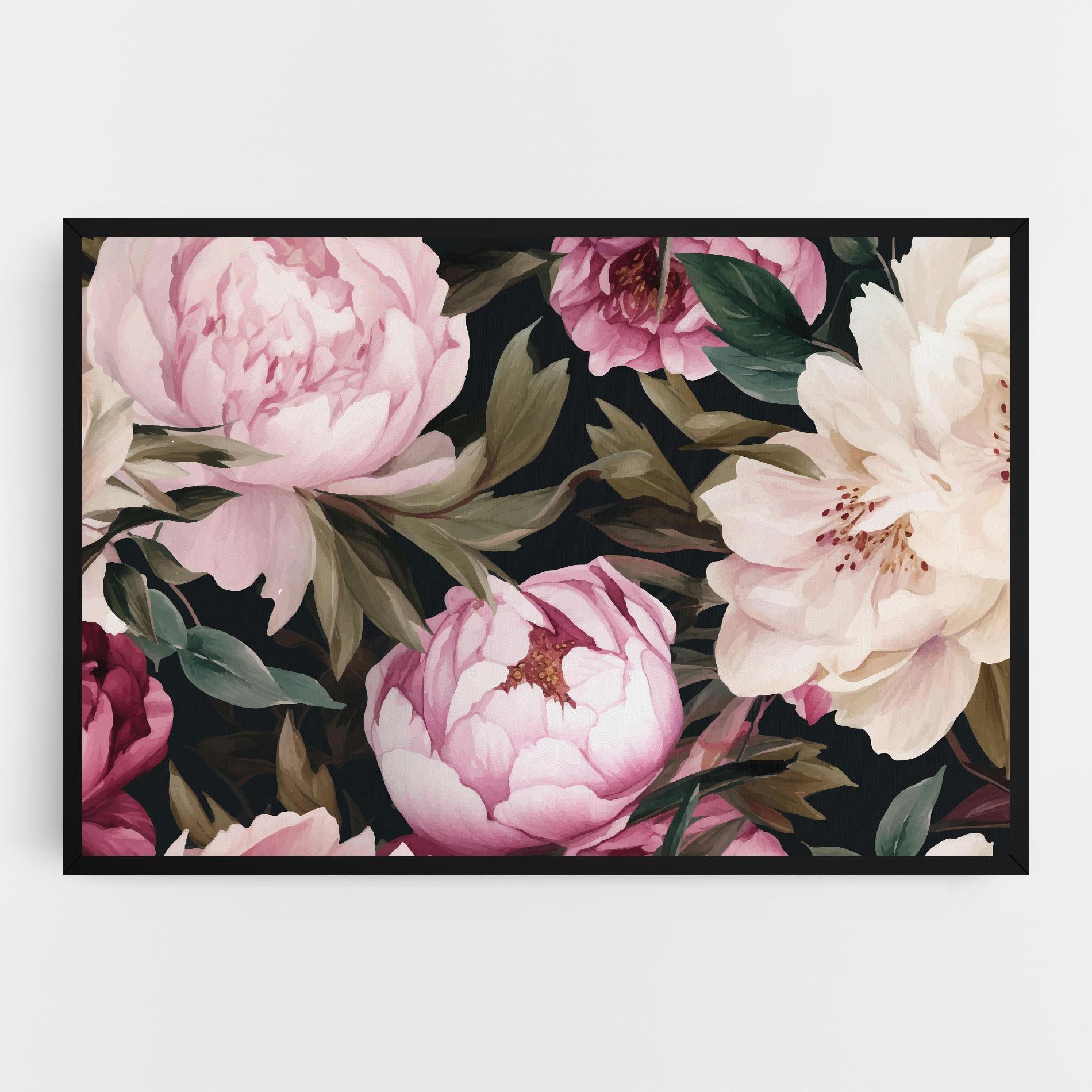Картина на платно Peony Paint mockup 0