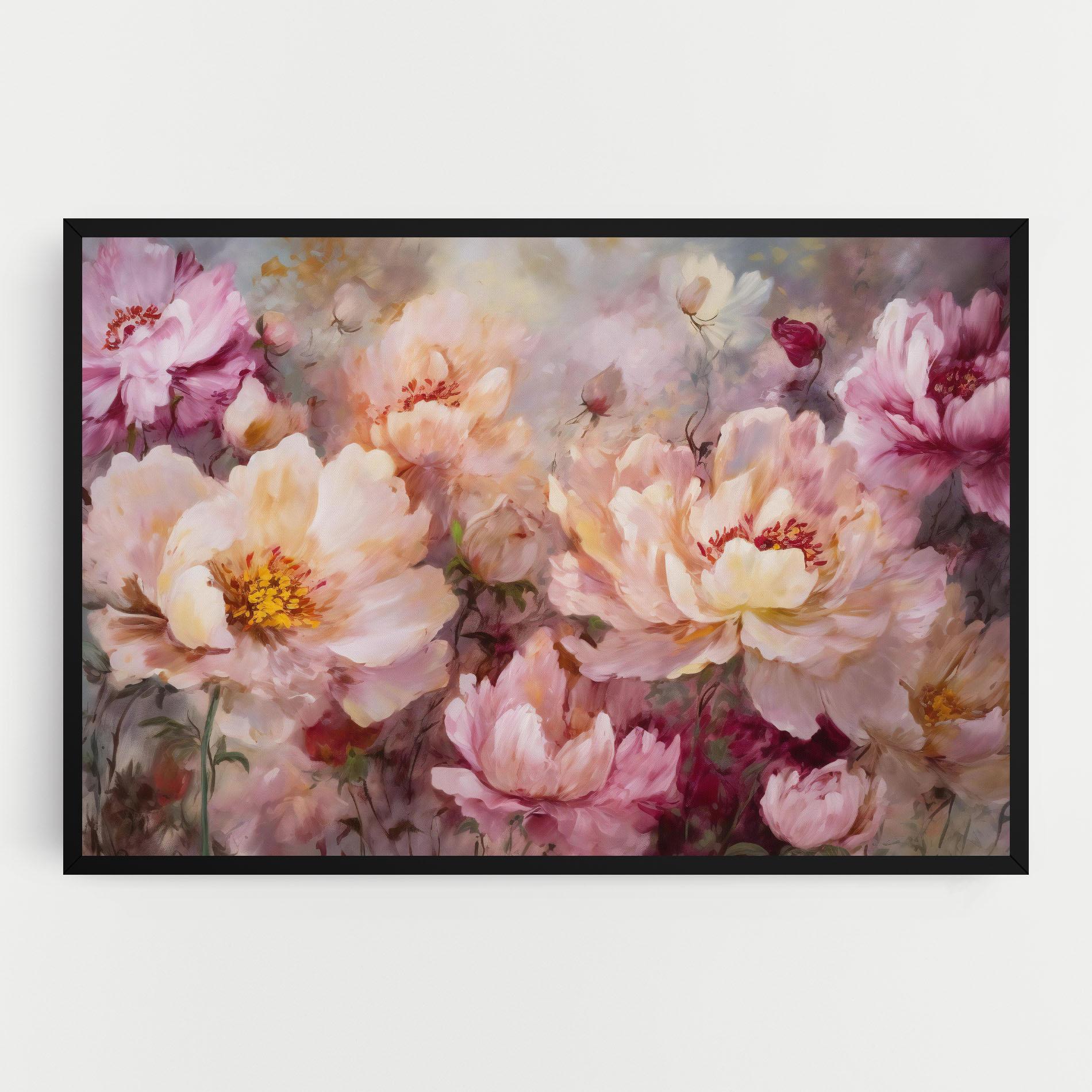 Картина на платно Peony Painting Art mockup 0