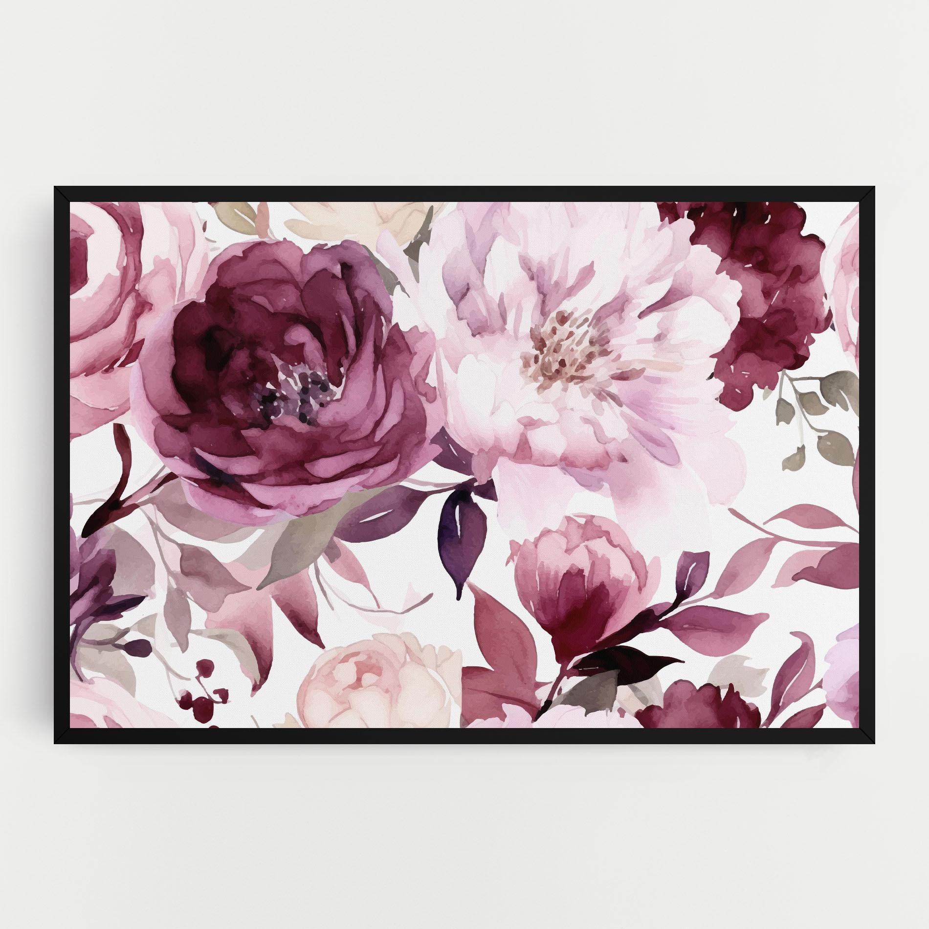 Картина на платно Peony Pink Purple mockup 0