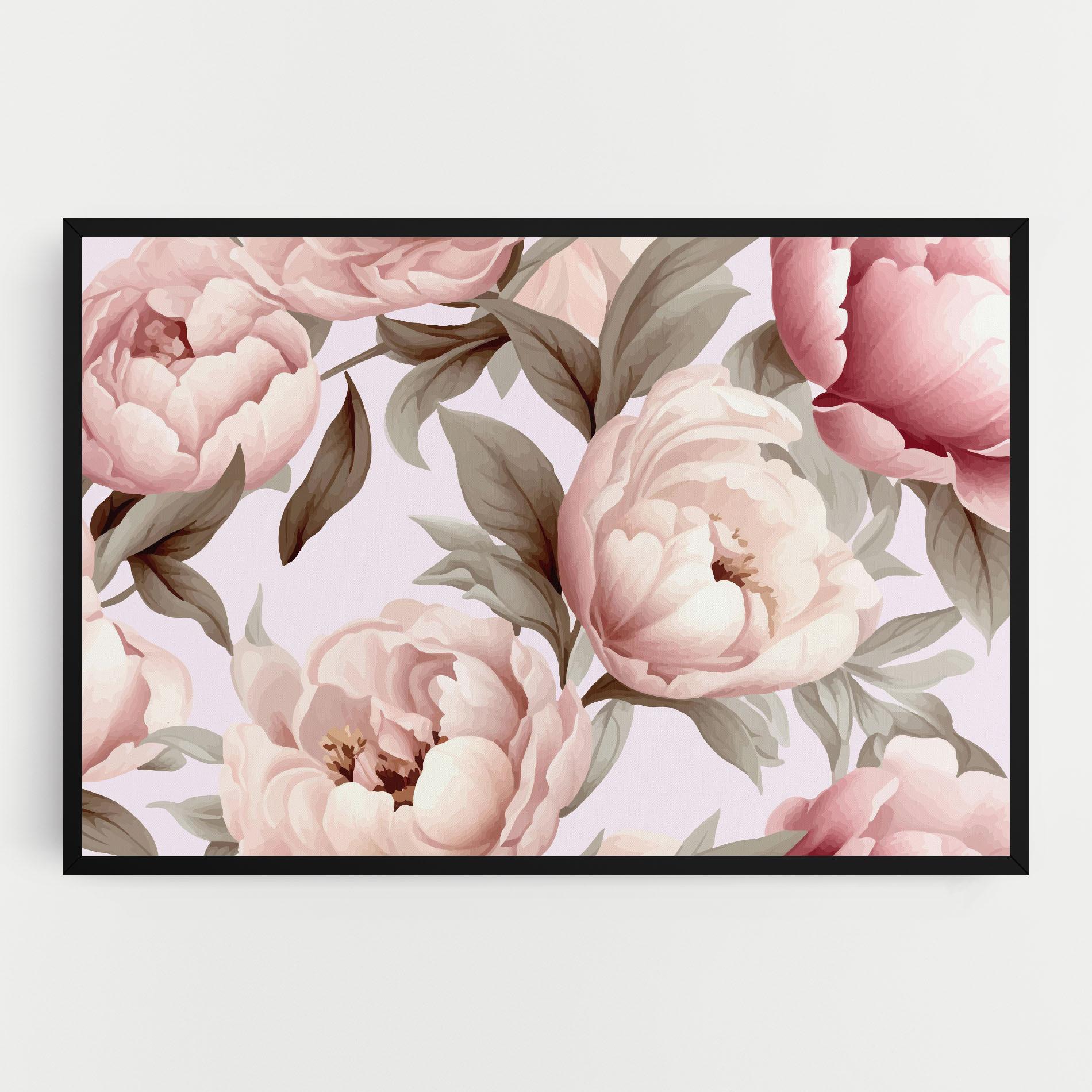 Картина на платно Pink Peony Buds mockup 0
