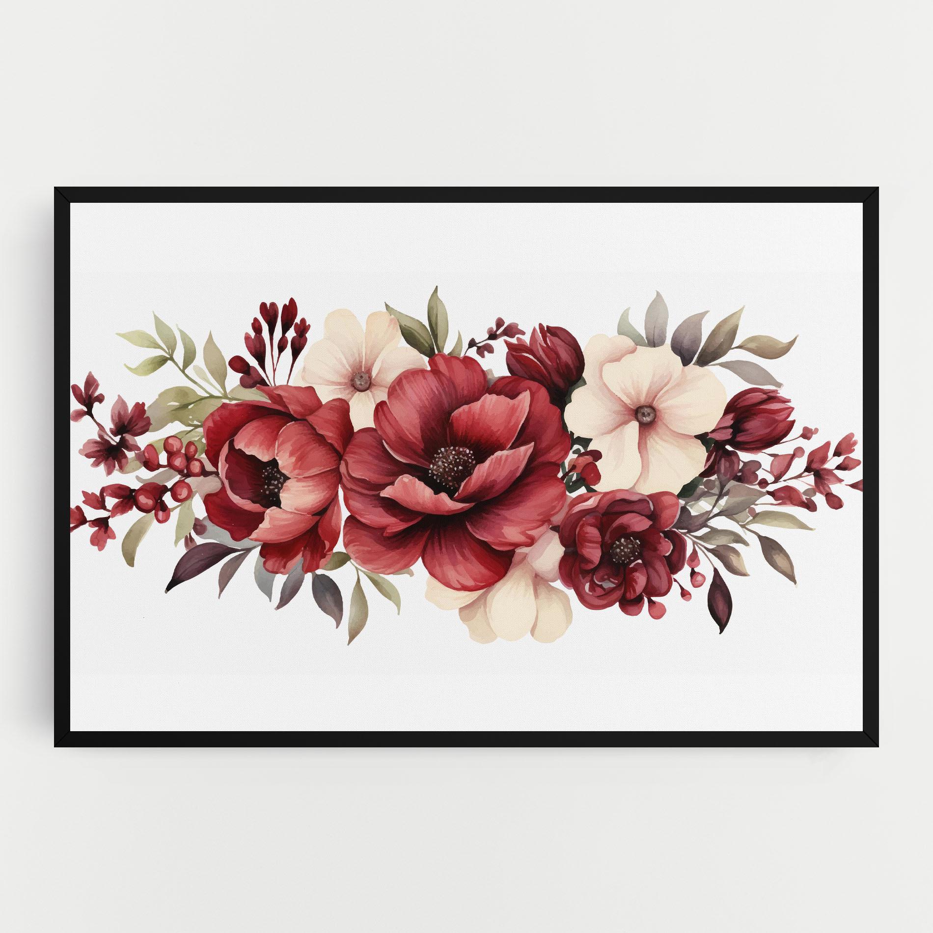 Картина на платно Red Peony mockup 0