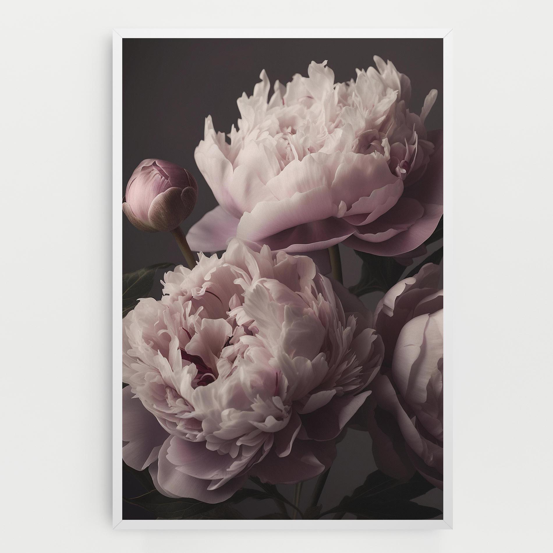 Картина на платно Grey Pastel Pink Peony mockup 0