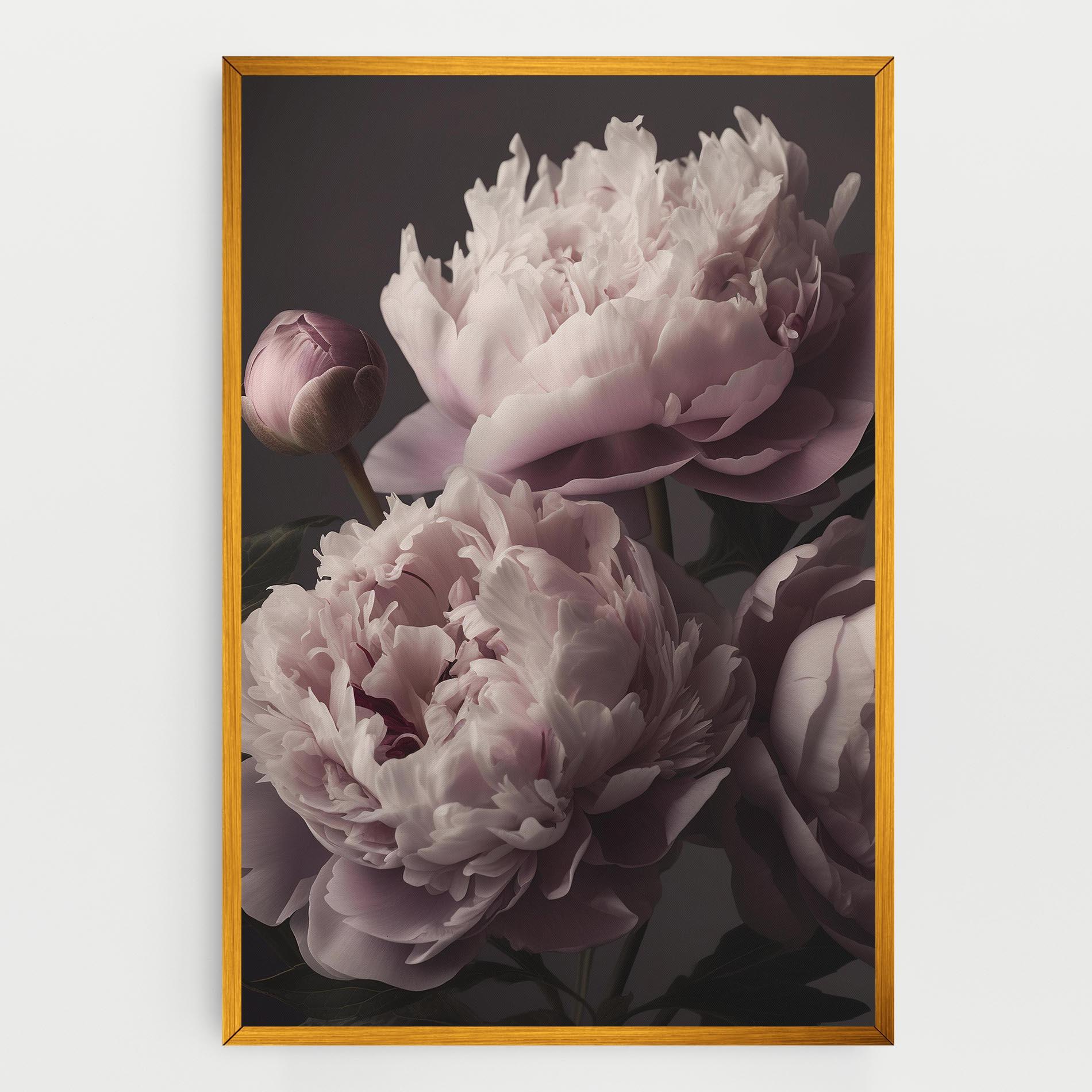 Картина на платно Grey Pastel Pink Peony mockup 0