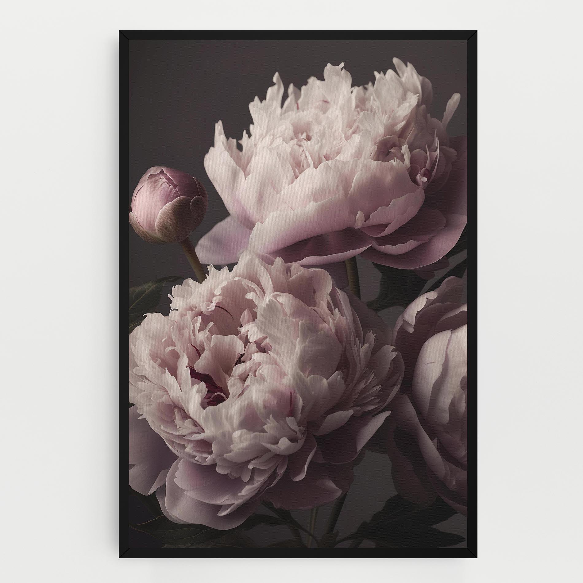 Картина на платно Grey Pastel Pink Peony mockup 0