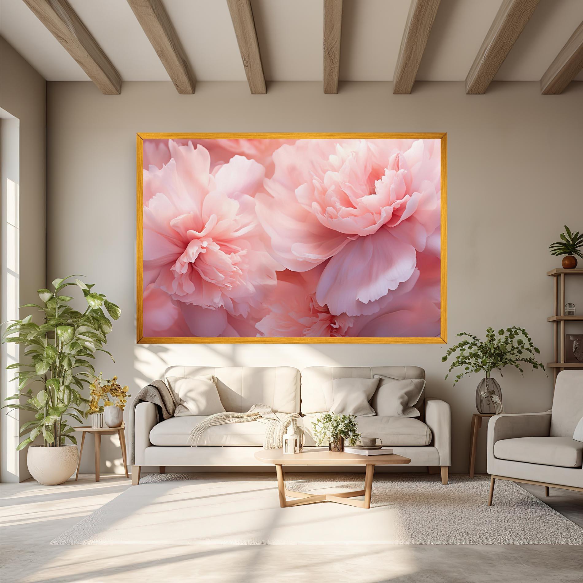 Картина на платно Close Up Dreamy Peony mockup 6