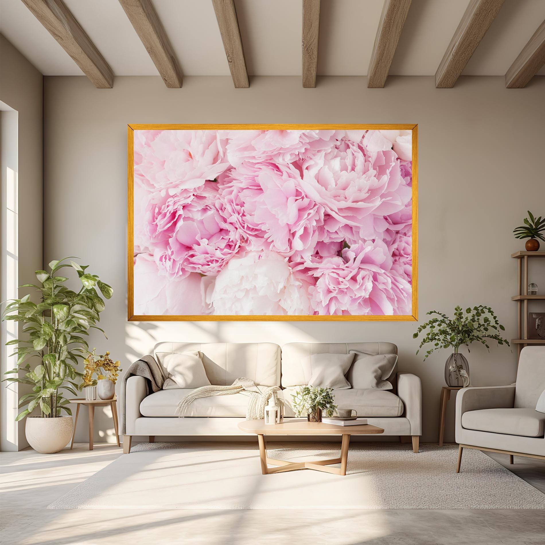 Картина на платно Dreamy Pink Pastel Peony mockup 6