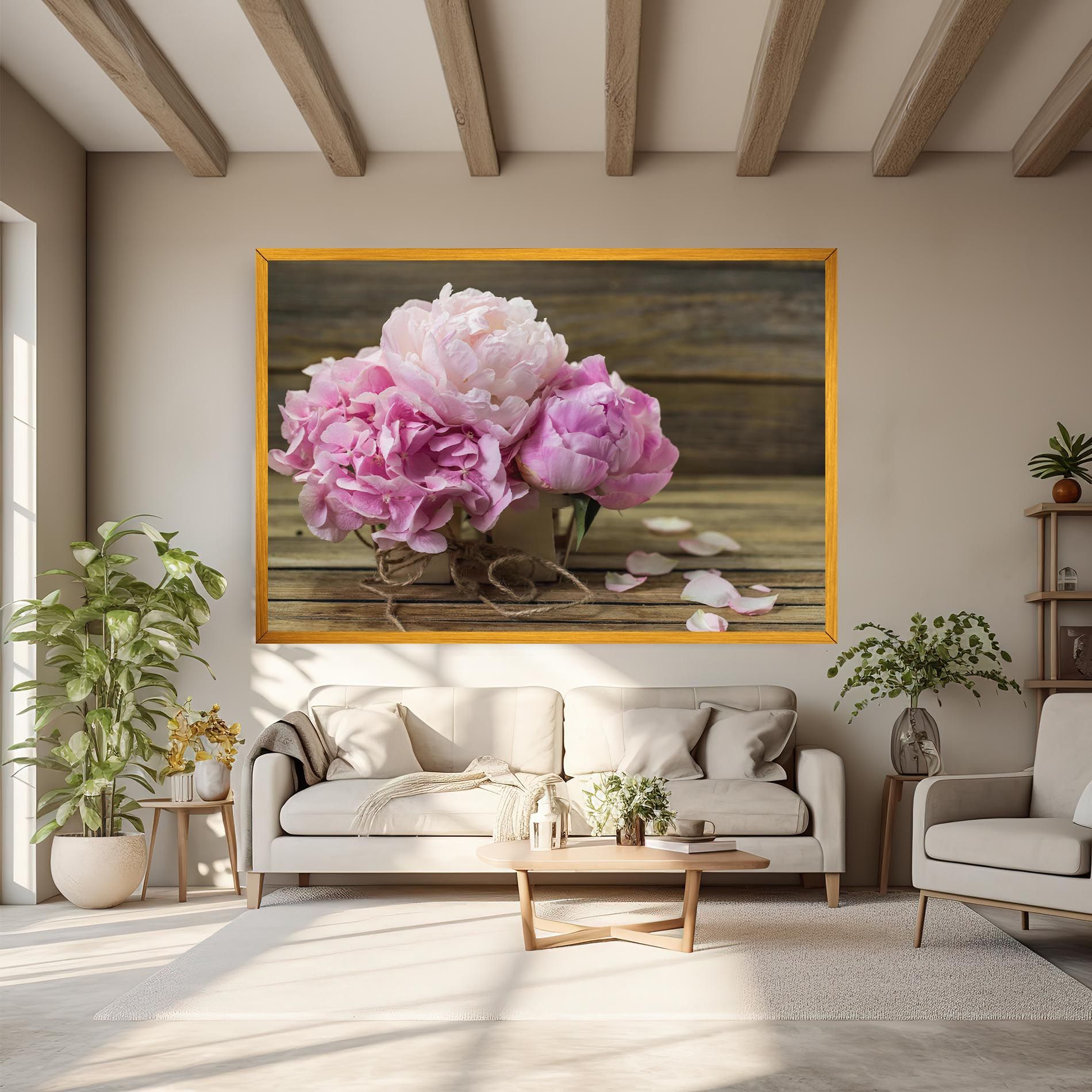 Peony On Table mockup 6