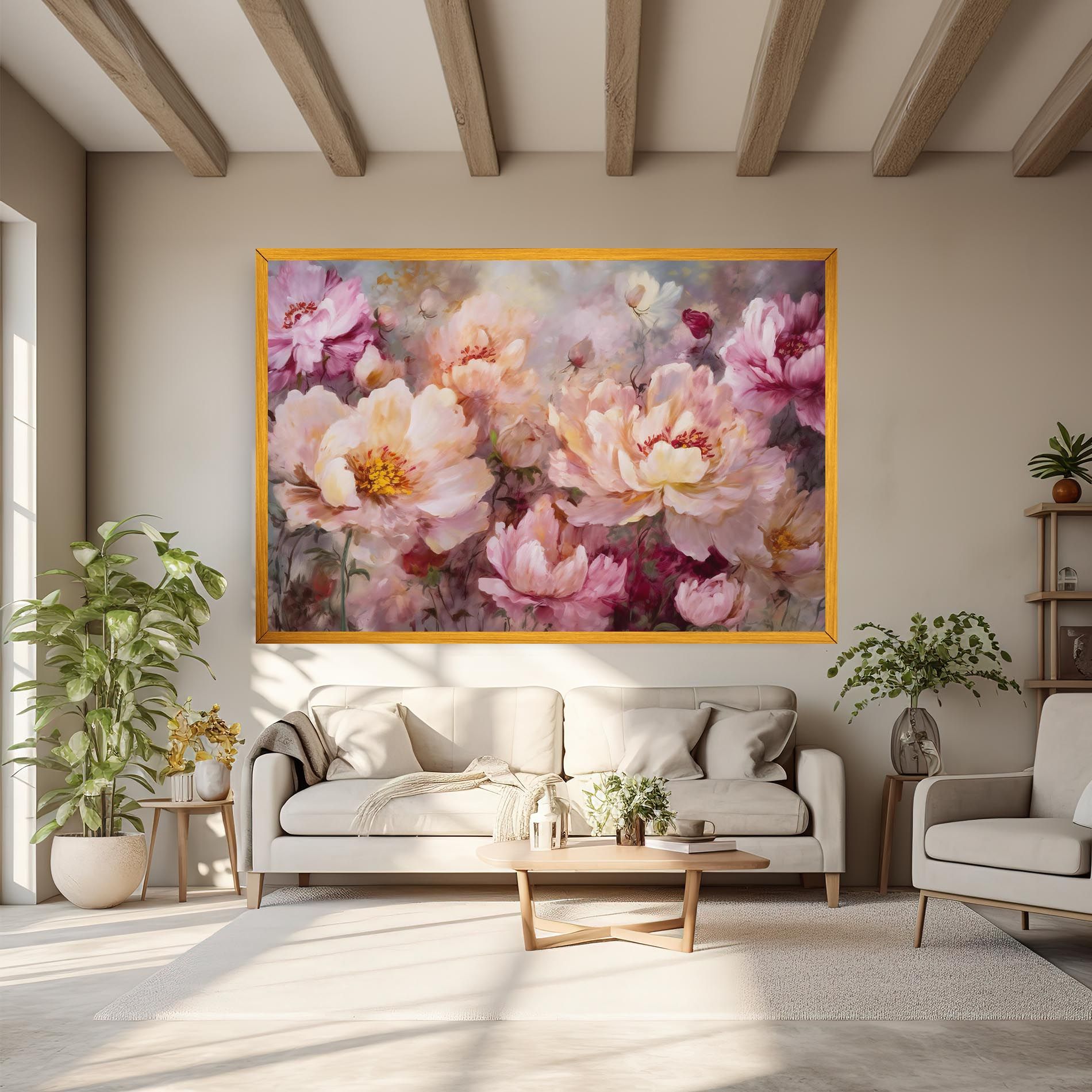Peony Painting Art mockup 6