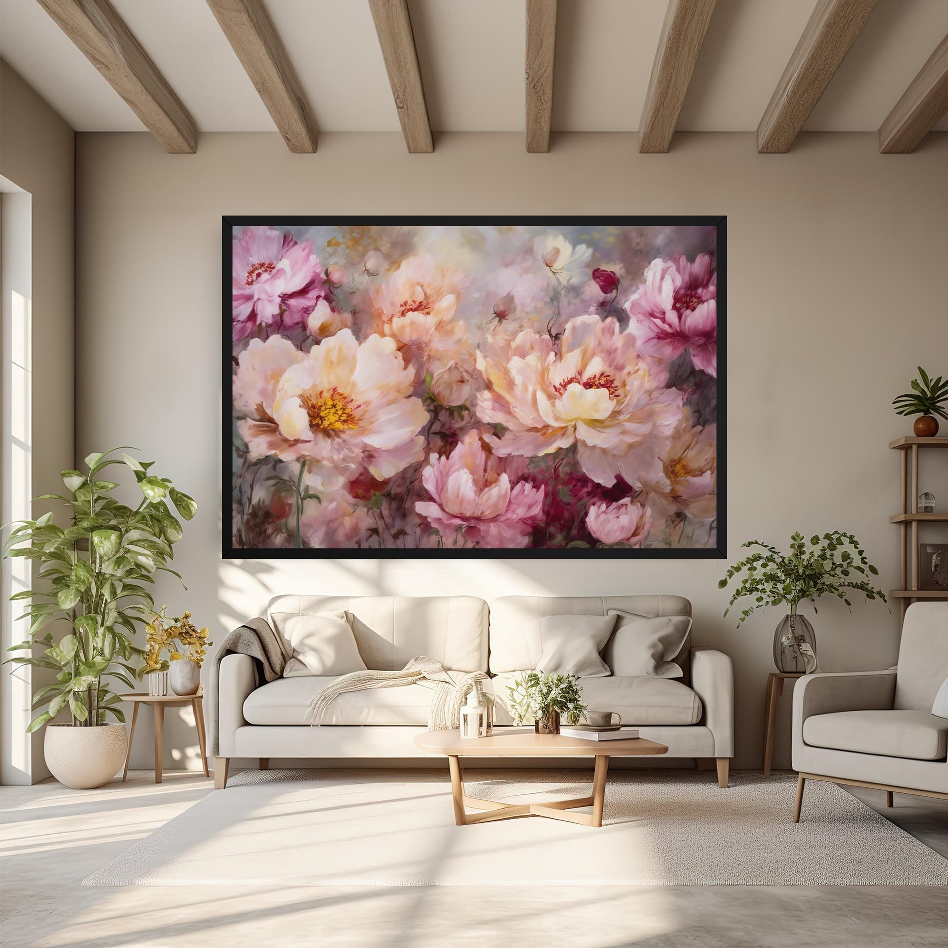 Peony Painting Art mockup 6