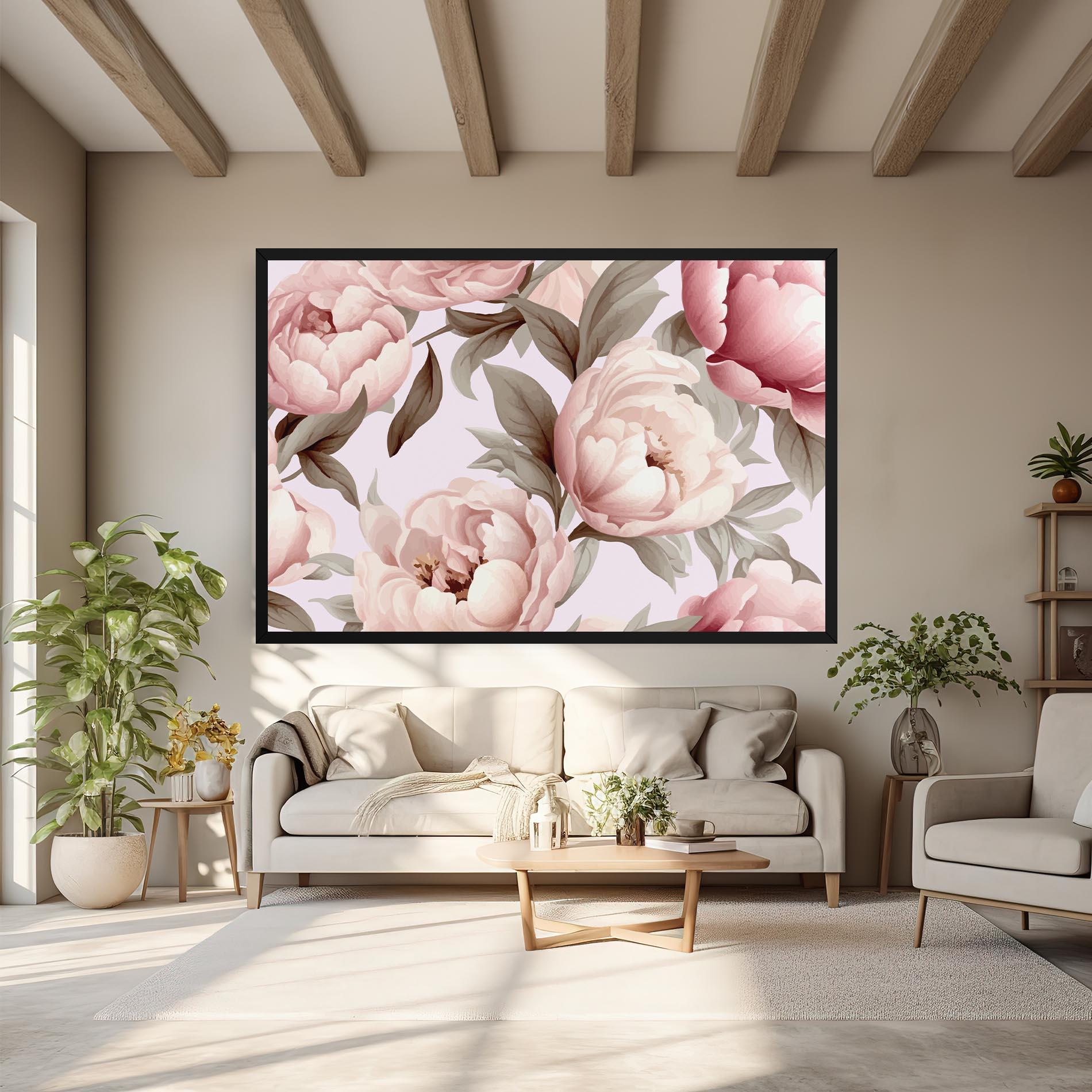 Картина на платно Pink Peony Buds mockup 6