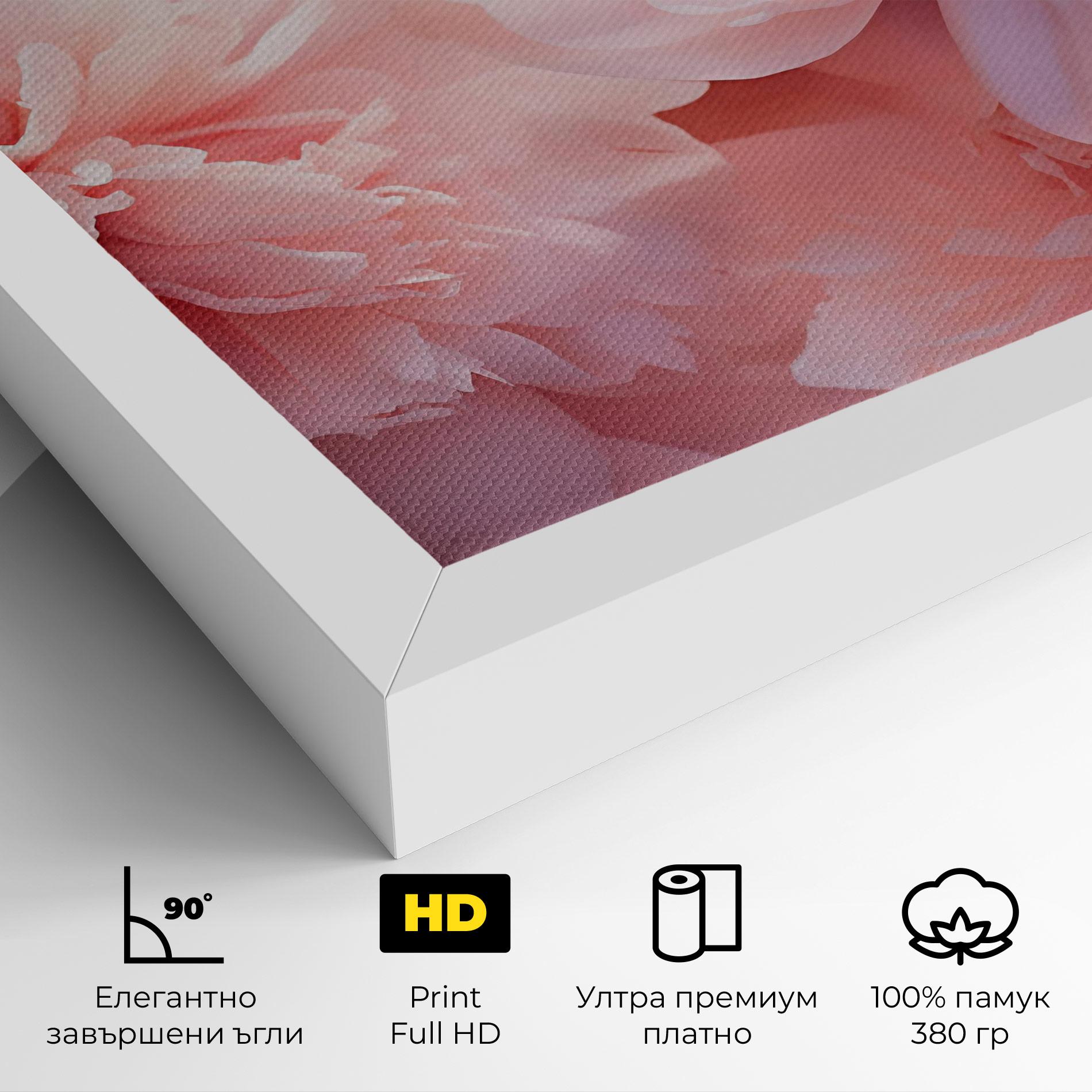 Картина на платно Close Up Dreamy Peony mockup 4