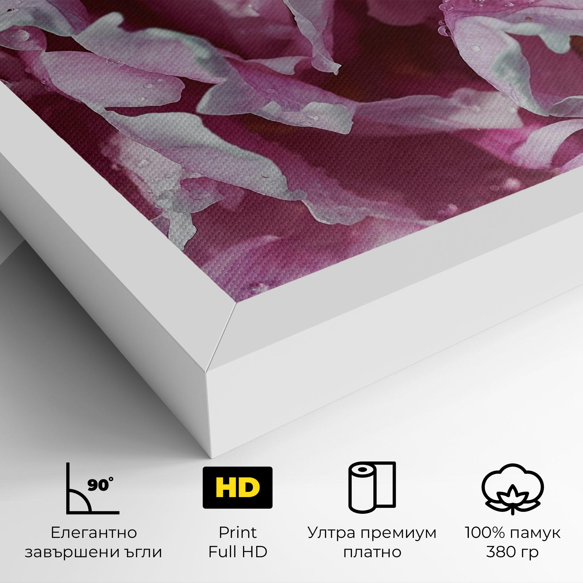 Картина на платно Peony Petals mockup 4