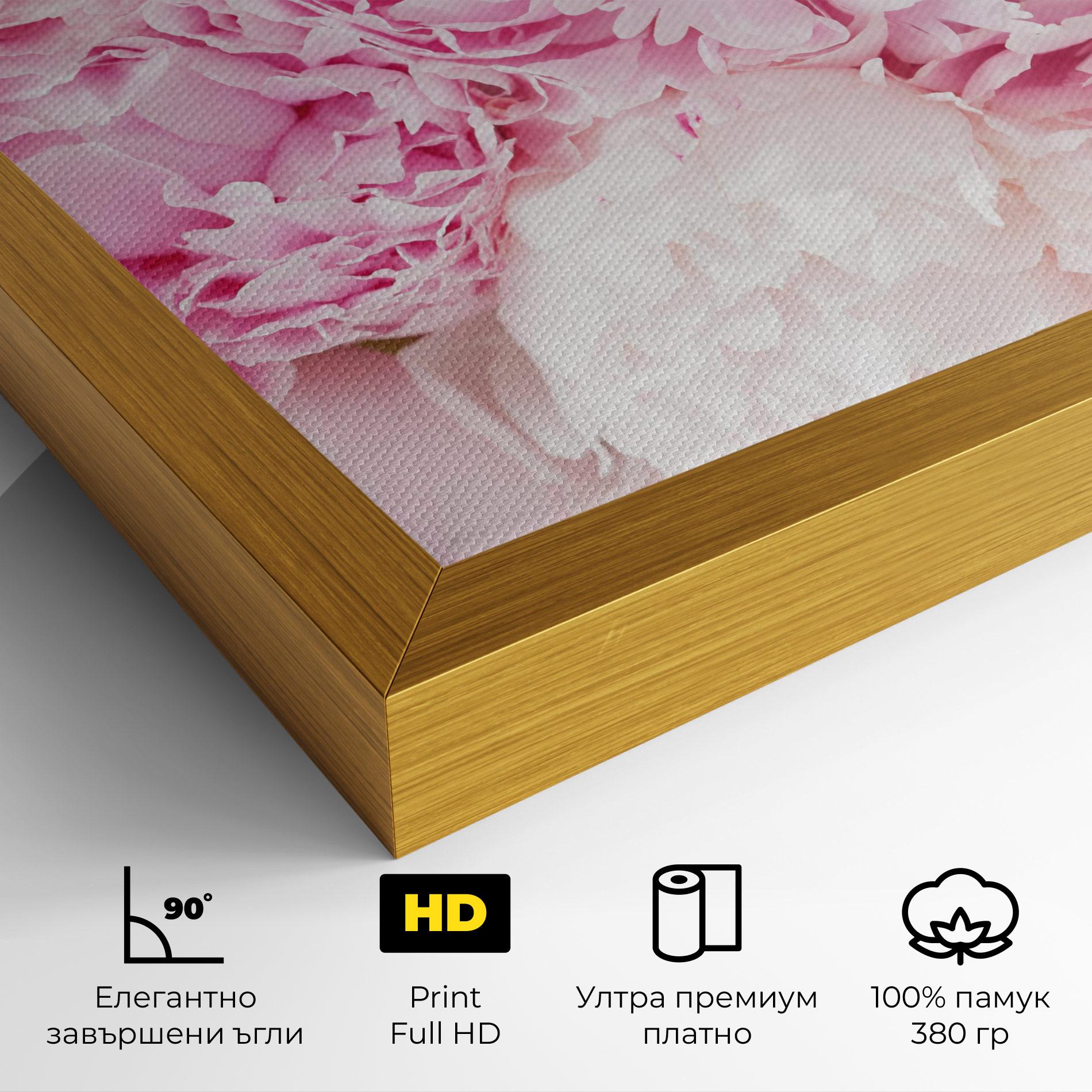 Картина на платно Dreamy Pink Pastel Peony mockup 4