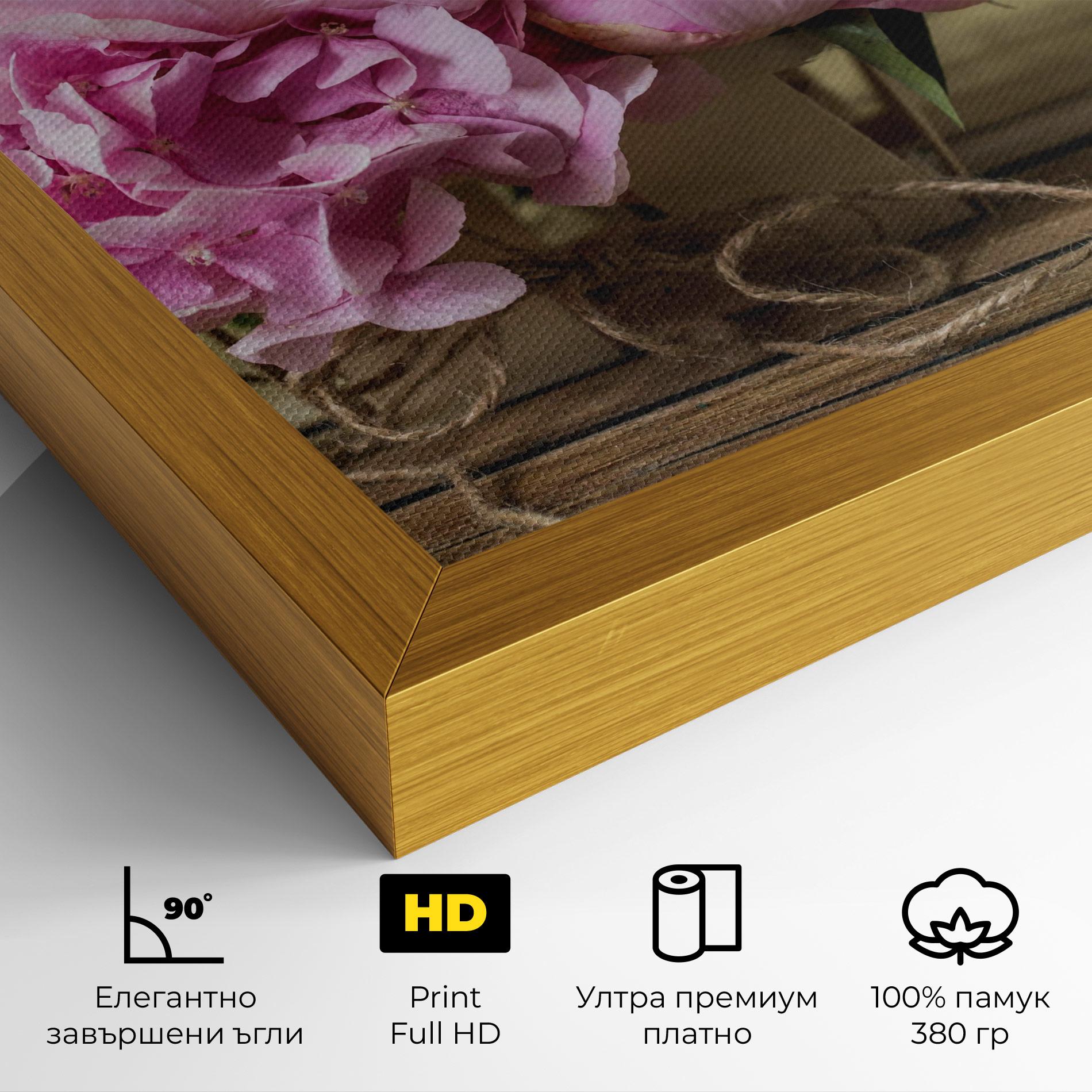 Картина на платно Peony On Table mockup 4