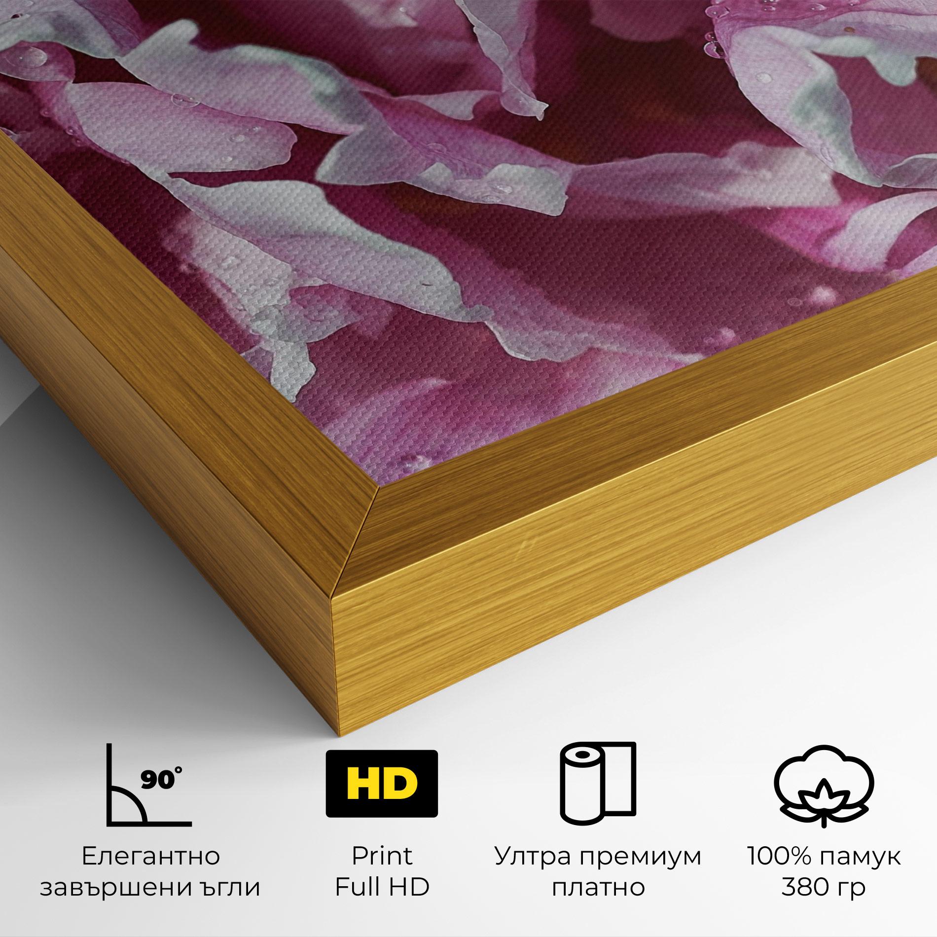 Картина на платно Peony Petals mockup 4