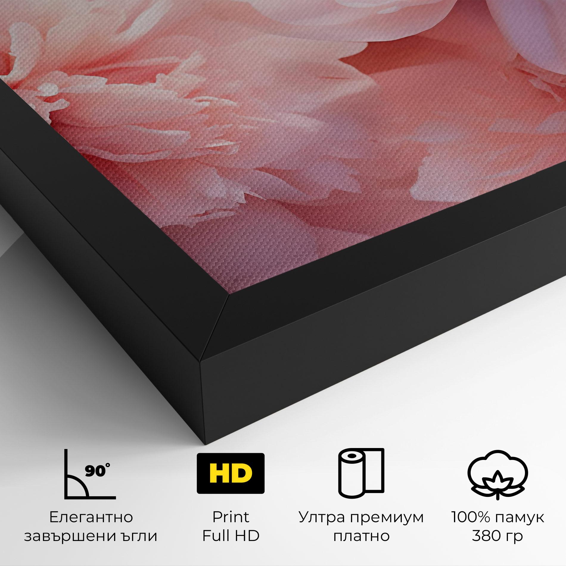 Картина на платно Close Up Dreamy Peony mockup 4
