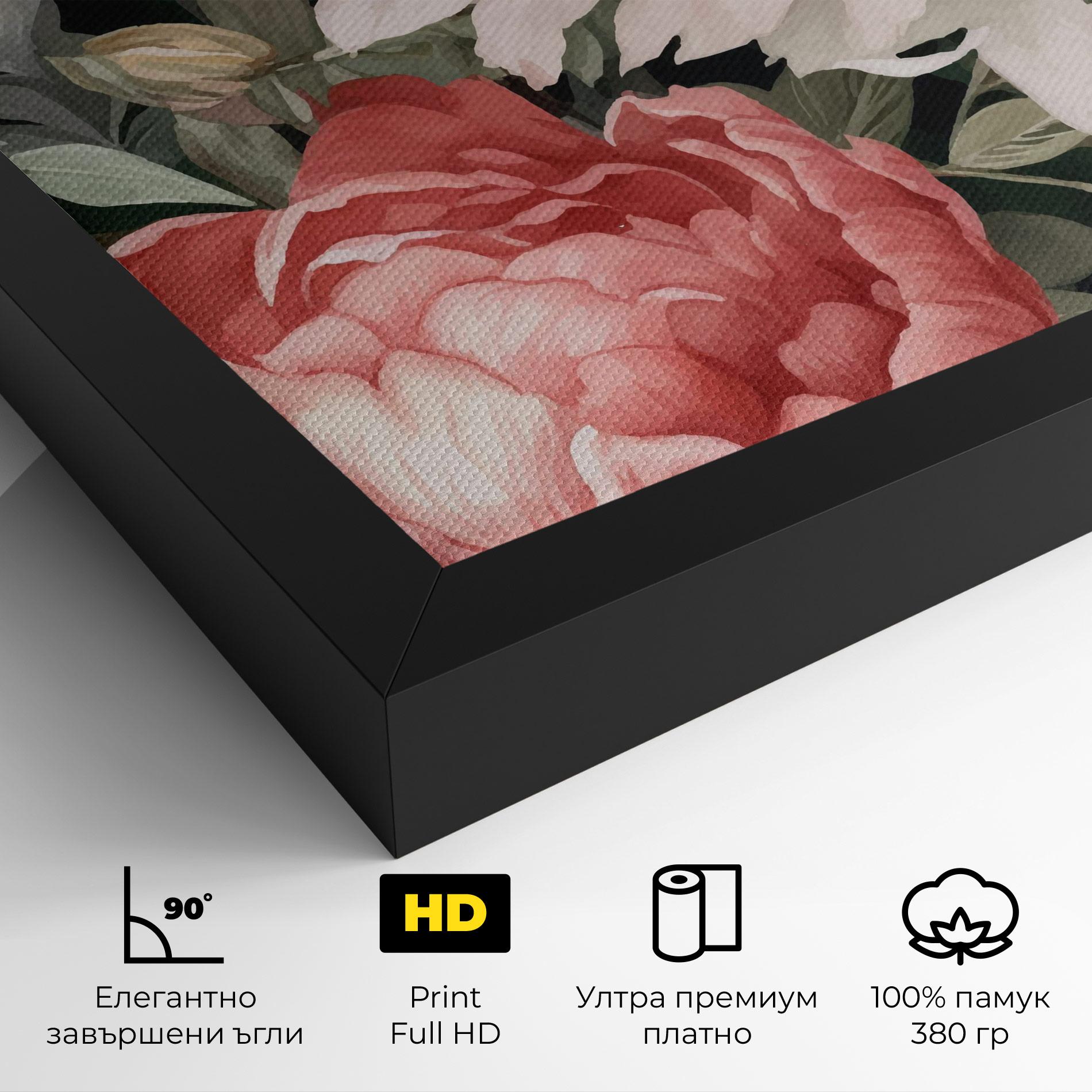 Картина на платно Light Peony Art mockup 4