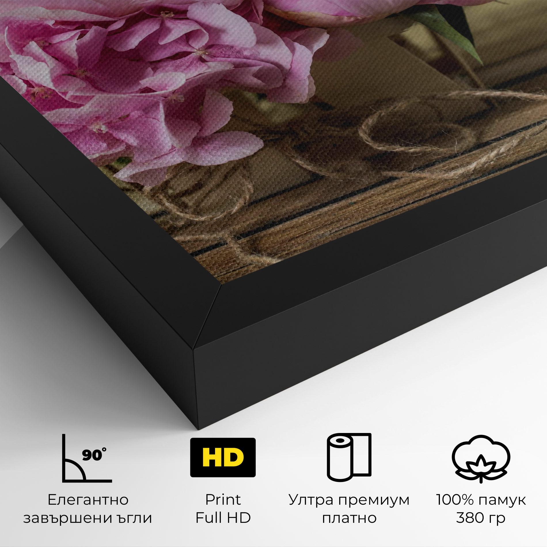 Картина на платно Peony On Table mockup 4