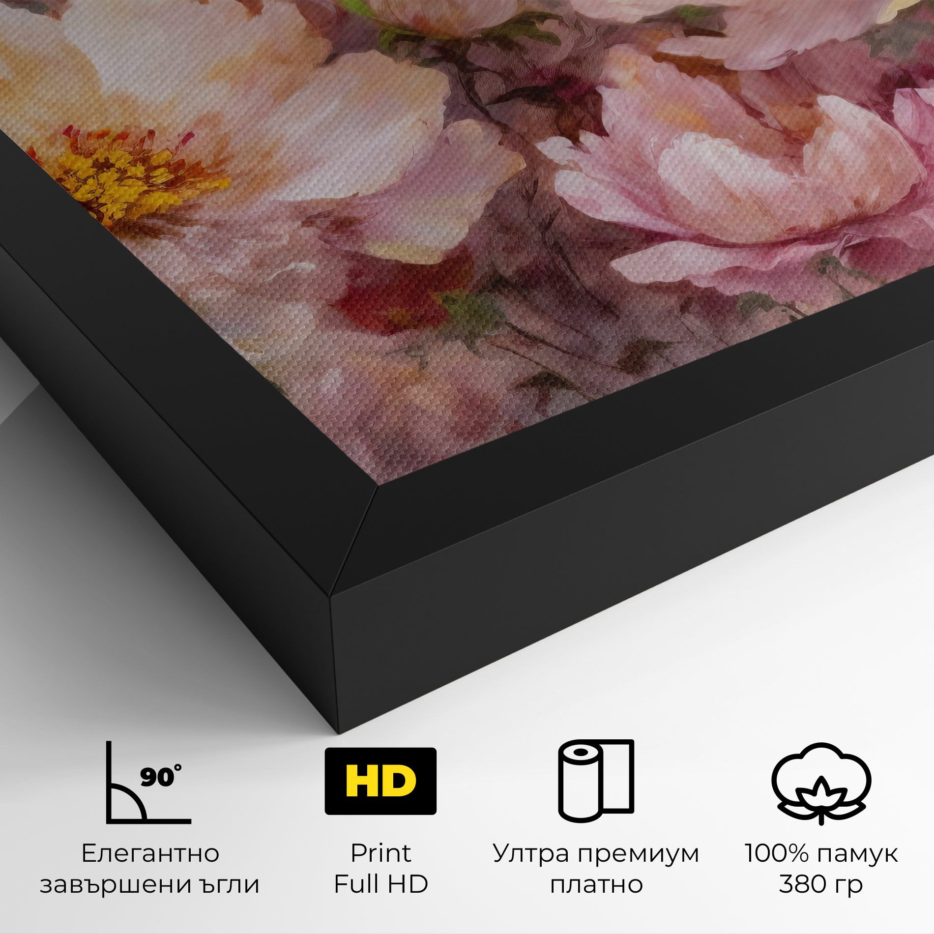 Peony Painting Art mockup 4