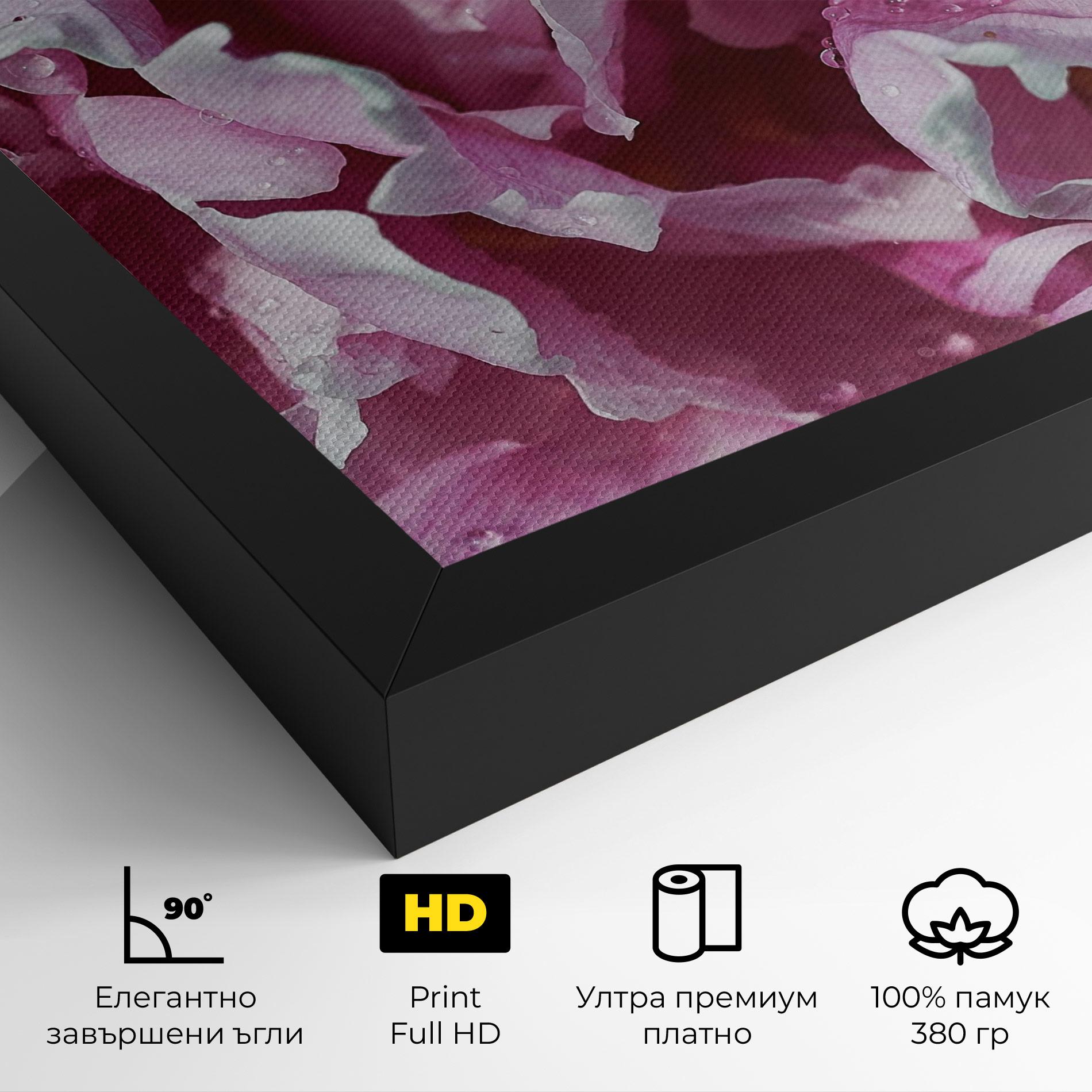 Картина на платно Peony Petals mockup 4