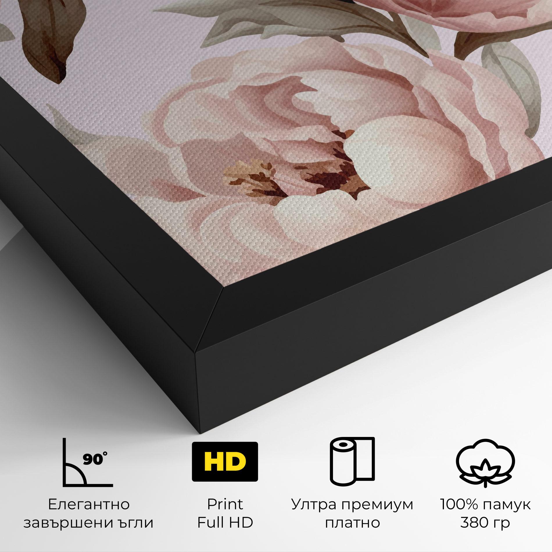 Картина на платно Pink Peony Buds mockup 4