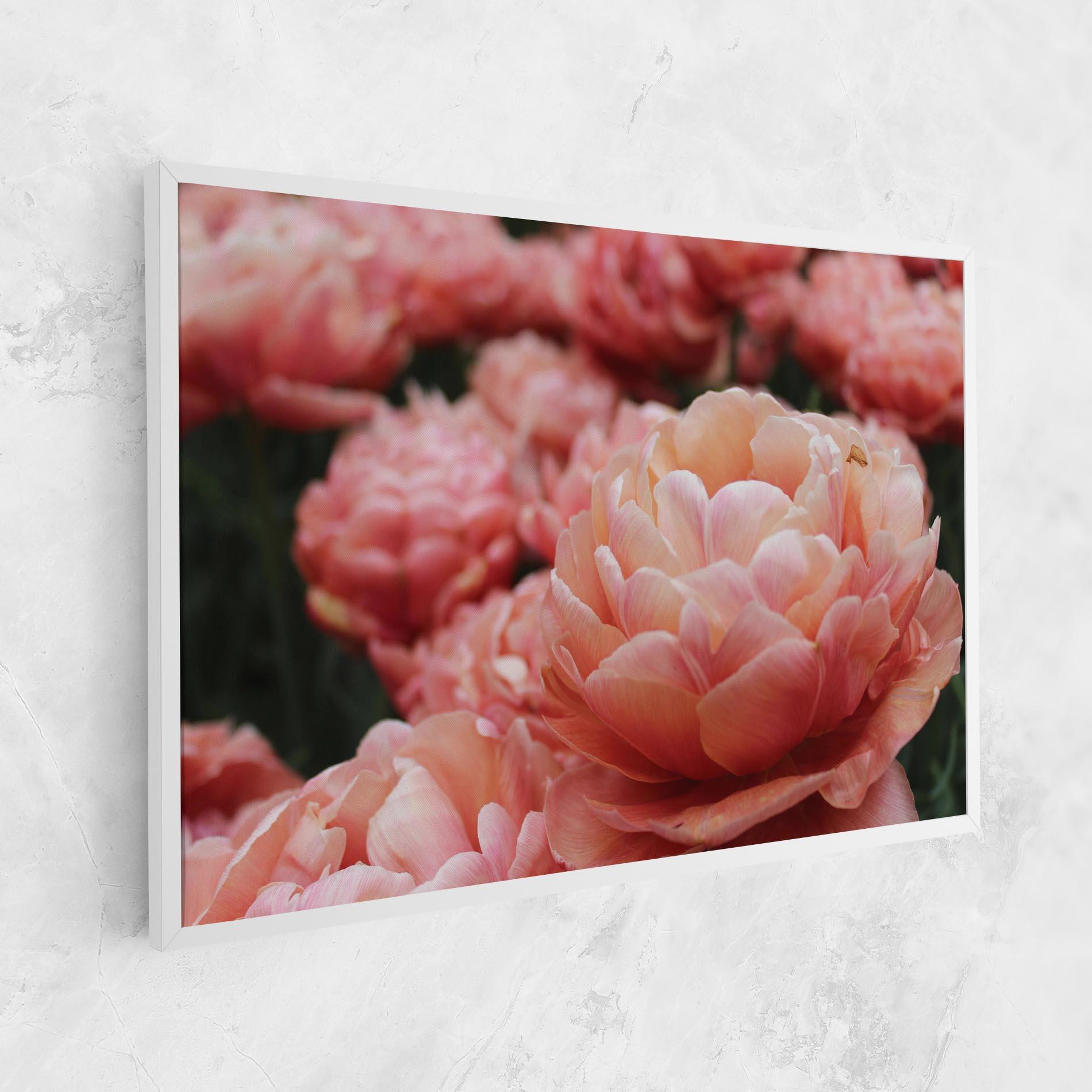 Картина на платно Light Orange Peony mockup 1