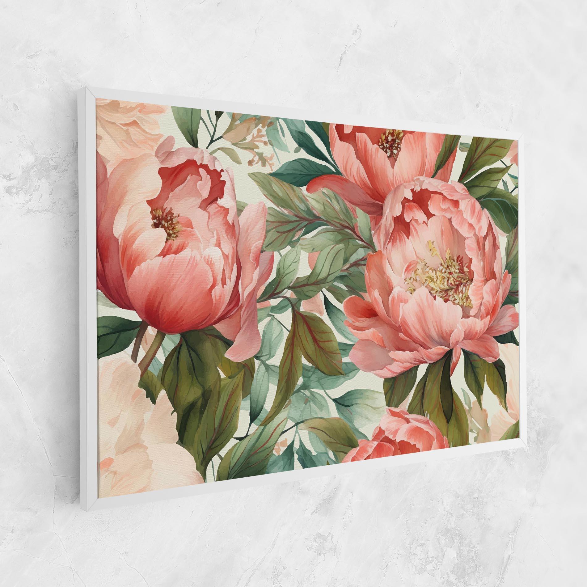 Картина на платно Light Red Peony mockup 1