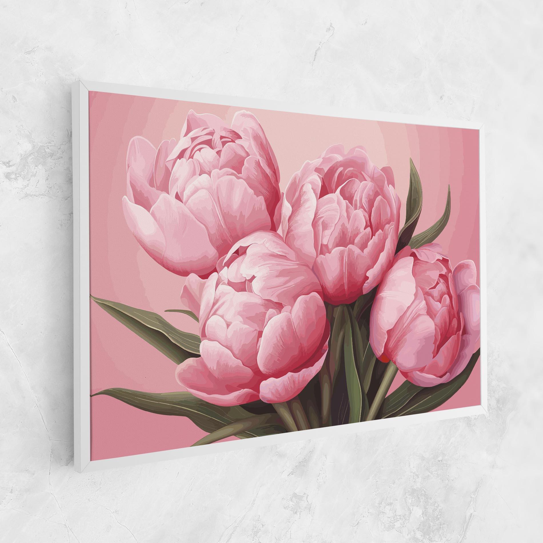 Картина на платно Peony On Pink mockup 1